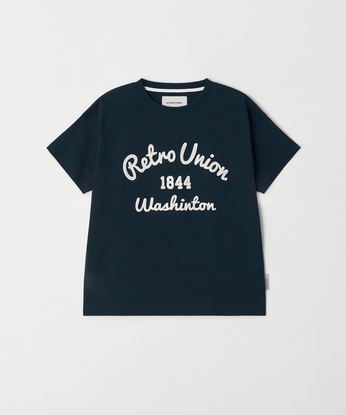 디써티원(DTHIRTYONE) Multi Stripe Short Sleeve T-Shirt (NAVY)