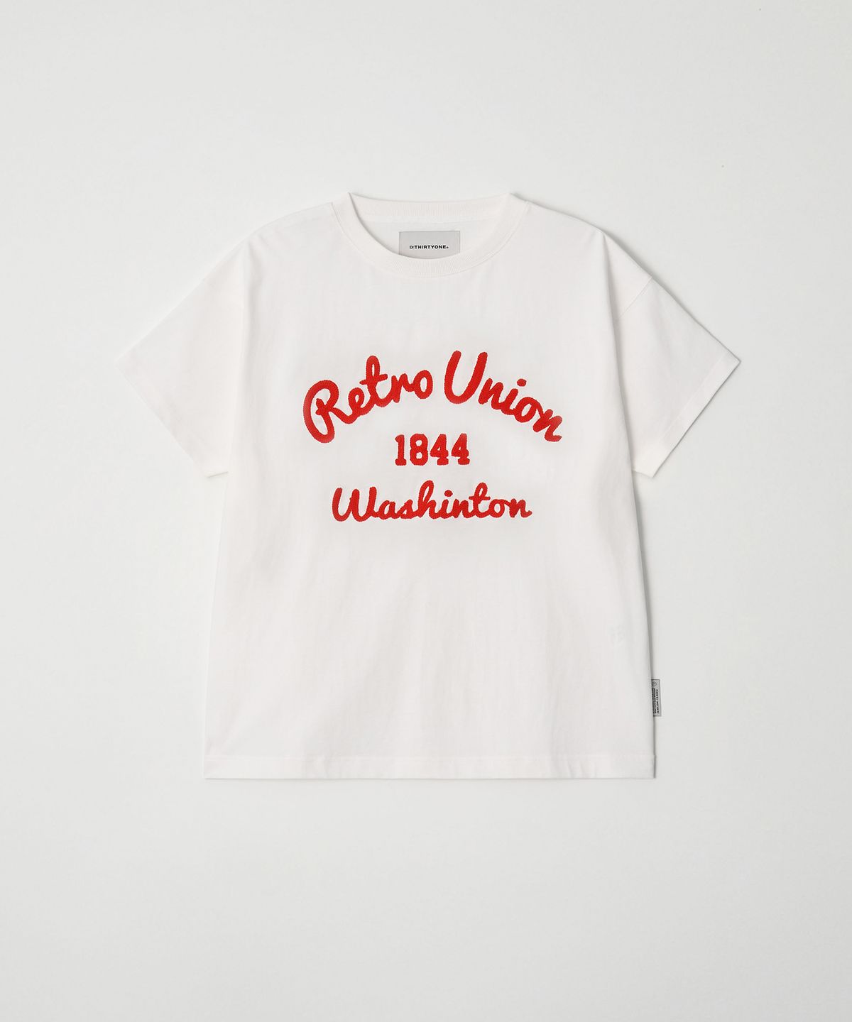 디써티원(DTHIRTYONE) Multi Stripe Short Sleeve T-Shirt (WHITE)
