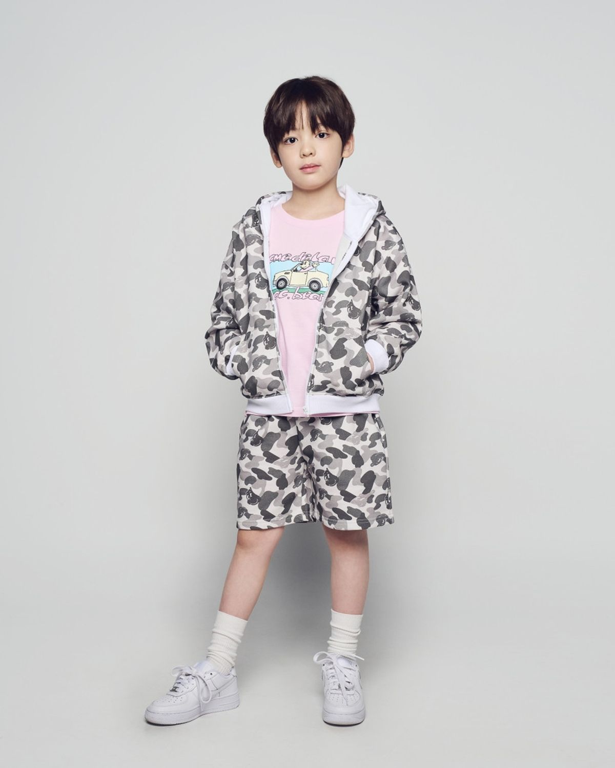 아크메드라비 키즈(acmedelaviekids) KIDS AC BEAR ALLOVER HOODIE ZIP UP
