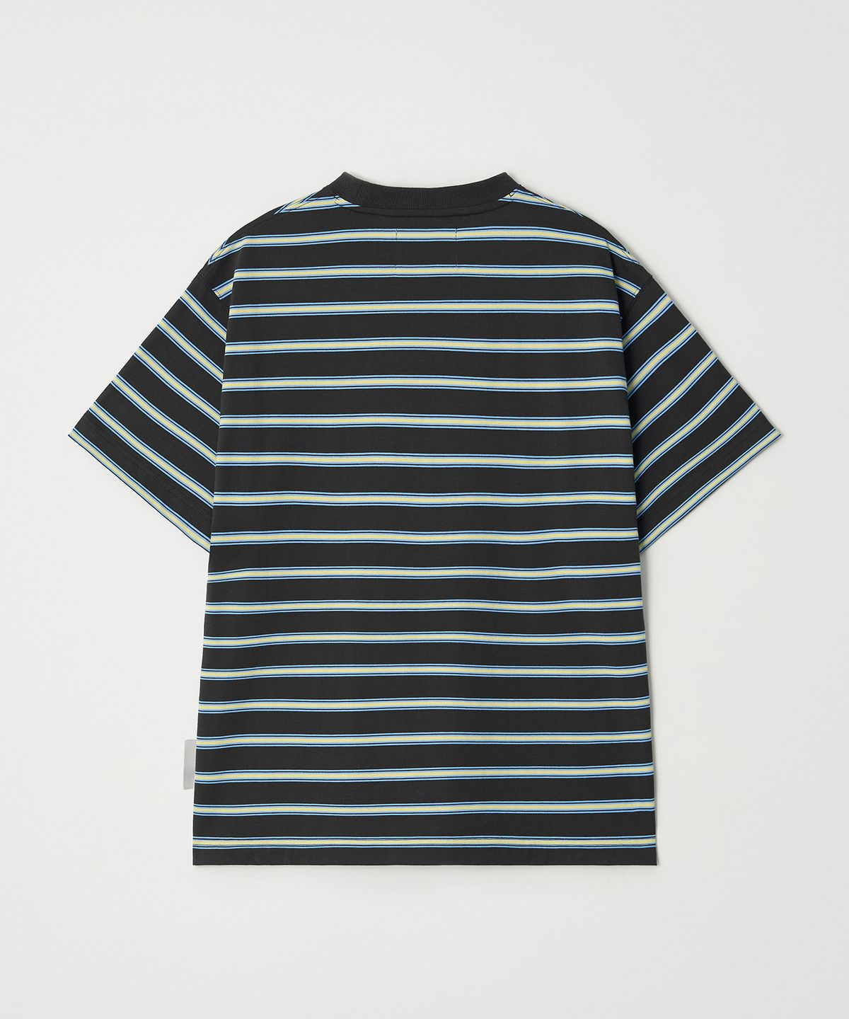 디써티원(DTHIRTYONE) Multi Stripe Short Sleeve T-Shirt (CHARCOAL)