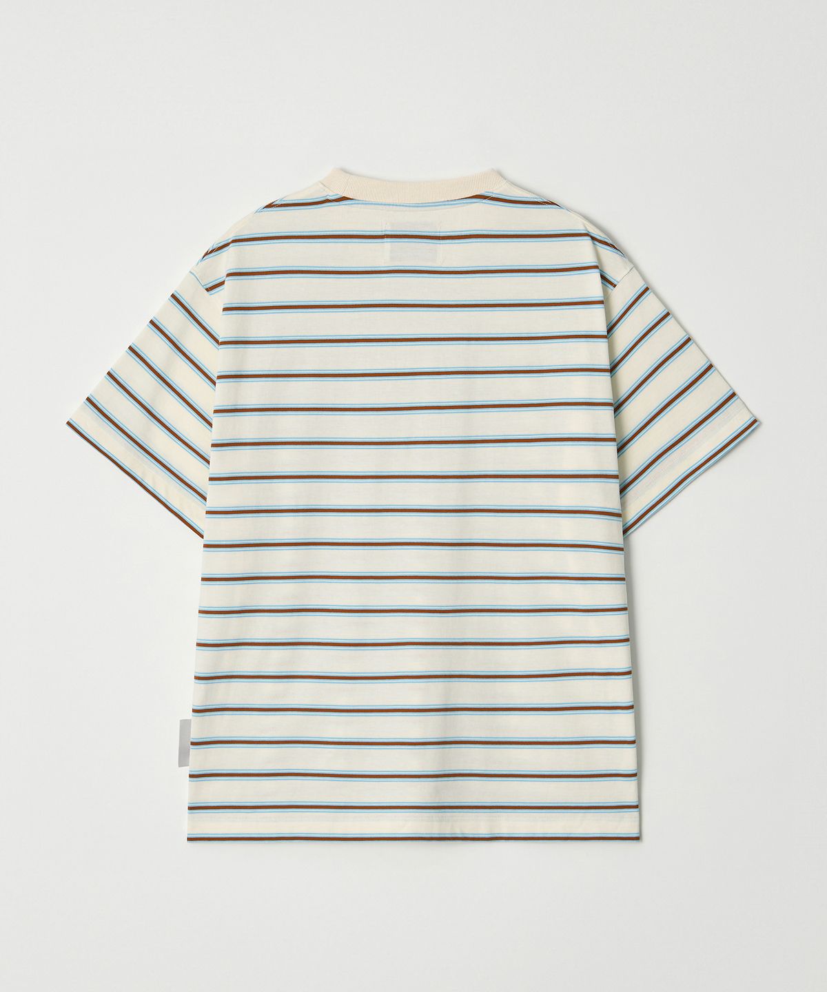 디써티원(DTHIRTYONE) Multi Stripe Short Sleeve T-Shirt (IVORY)