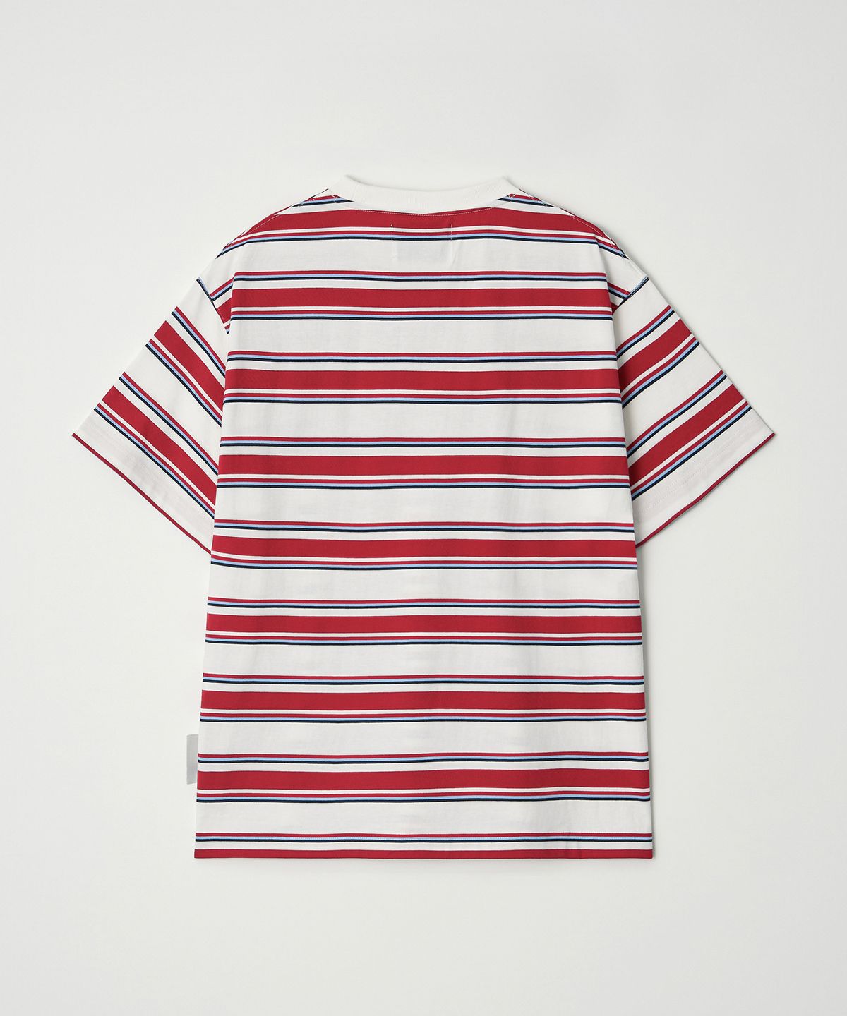 디써티원(DTHIRTYONE) Multi Stripe Short Sleeve T-Shirt (RED&IVORY)