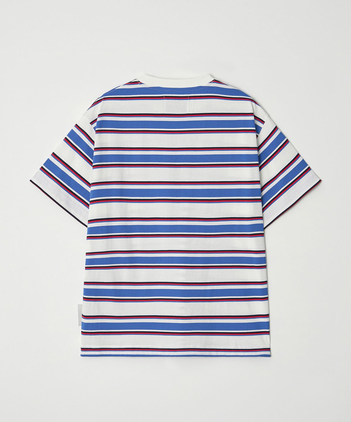 디써티원(DTHIRTYONE) Multi Stripe Short Sleeve T-Shirt (BLUE & IVORY)