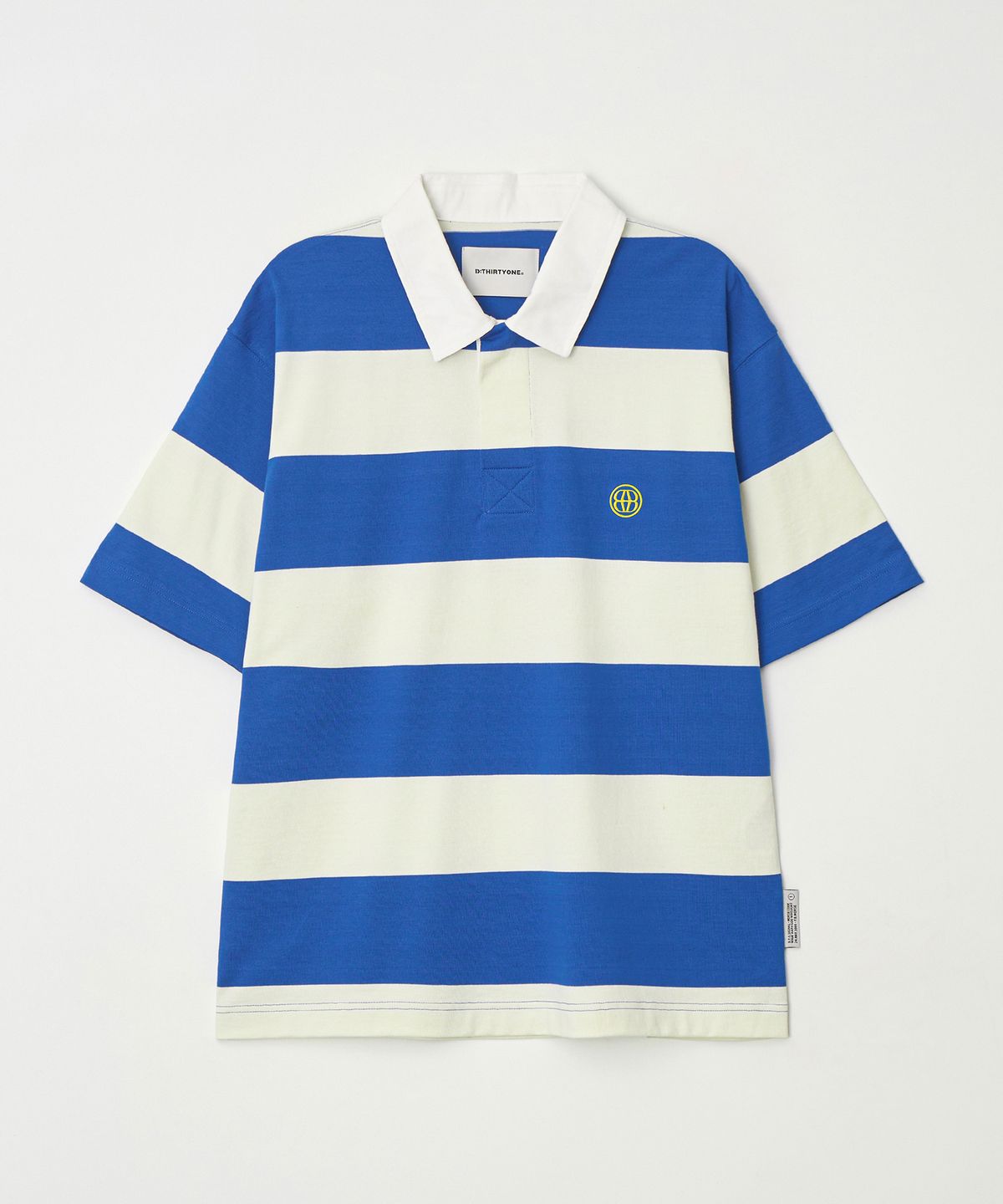 디써티원(DTHIRTYONE) Classic Stripe Short Sleeve Rugby Shirt (BLUE)