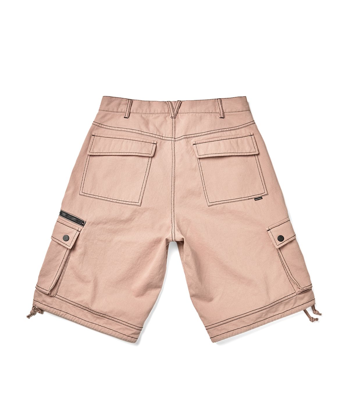 예스아이씨(YESEYESEE) Contrast Stitch Cargo Shorts Coral