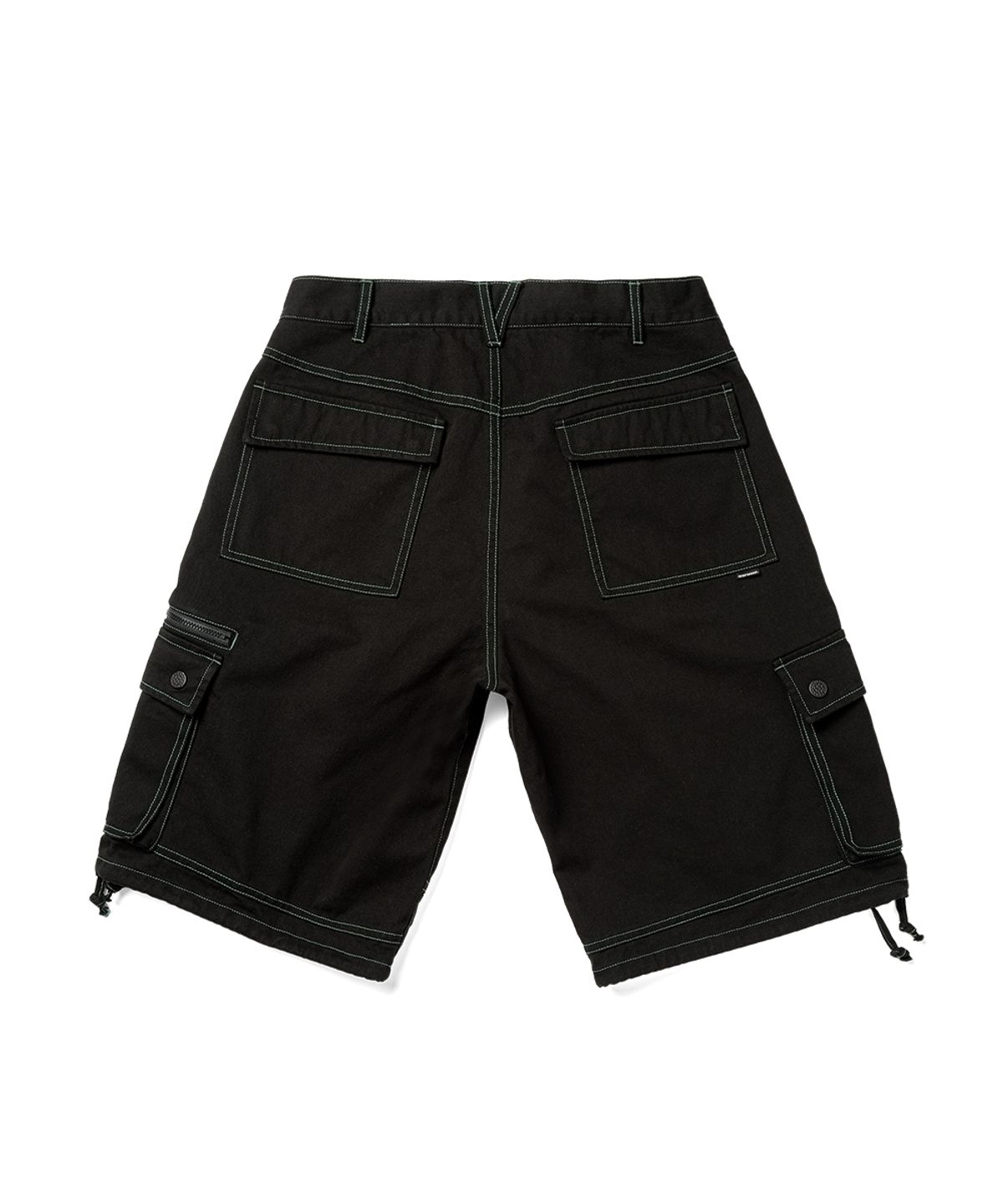 예스아이씨(YESEYESEE) Contrast Stitch Cargo Shorts Black