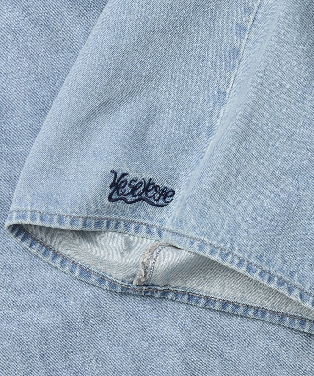 예스아이씨(YESEYESEE) Calf Cut Jort Light Indigo