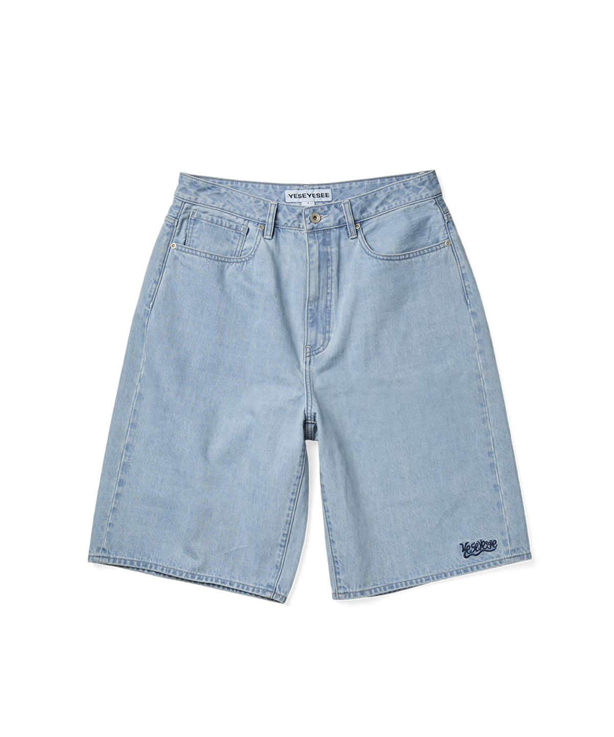 예스아이씨(YESEYESEE) Calf Cut Jort Light Indigo