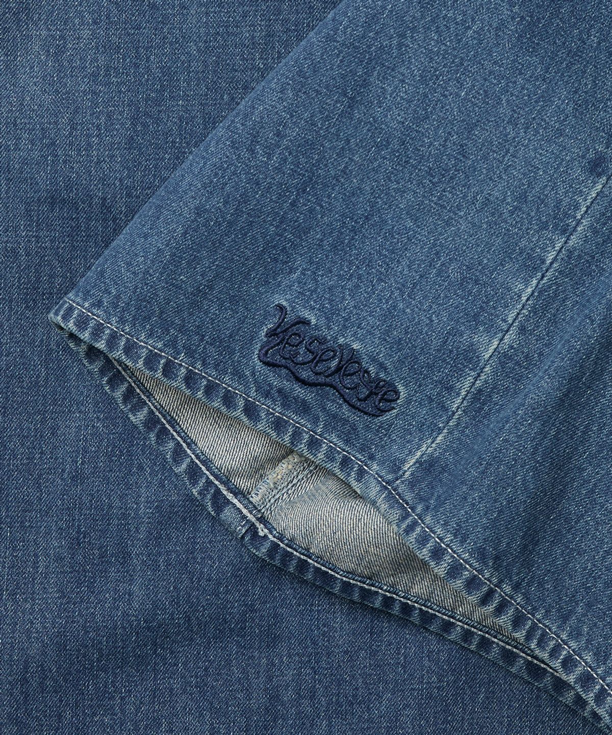 예스아이씨(YESEYESEE) Calf Cut Jort Medium Indigo