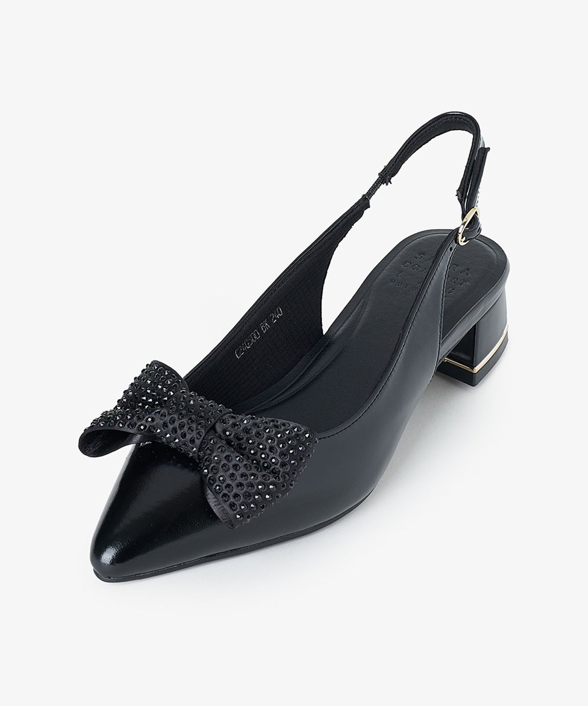 세라(SAERA) 크리스탈 보우 로우 힐 슬링백 K56G500