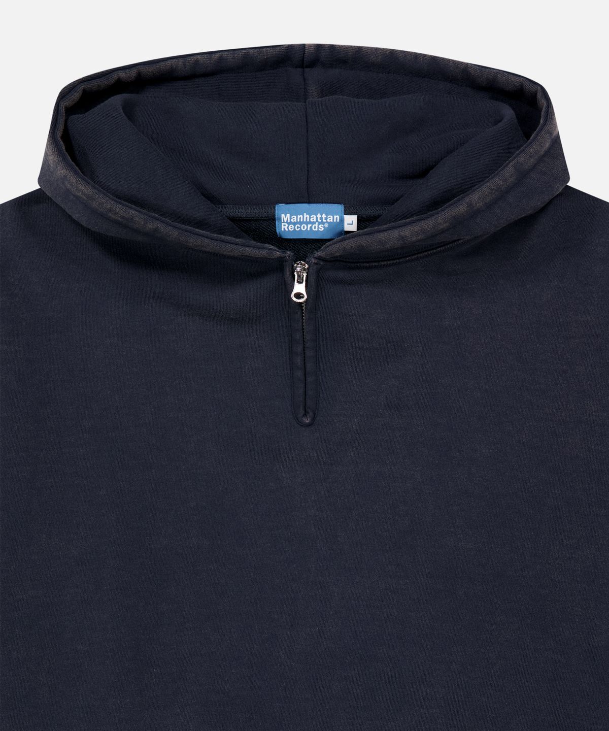 맨하탄레코즈(MANHATTAN RECORDS) MR Washed Half Zip Up Hoodie - Navy