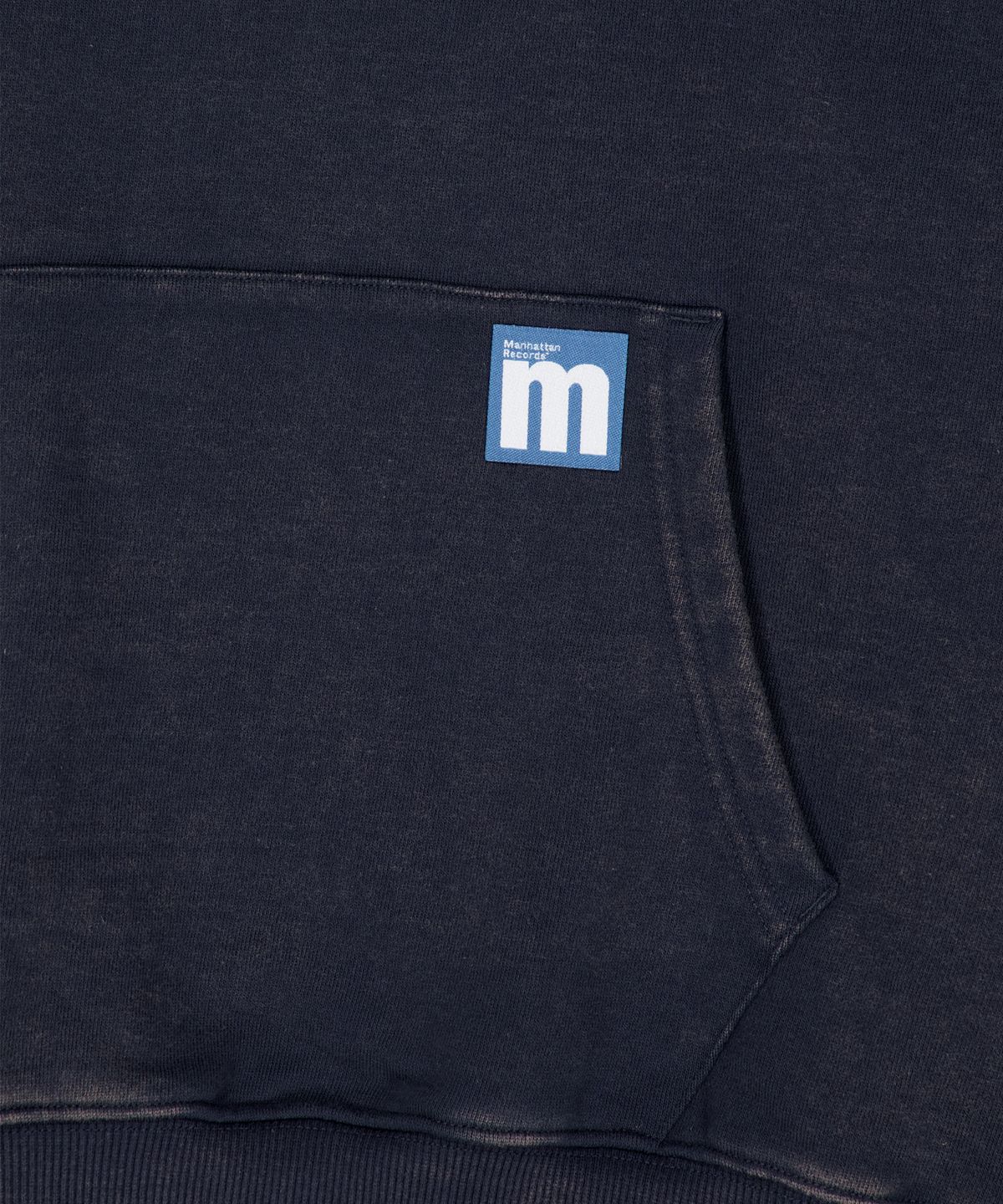 맨하탄레코즈(MANHATTAN RECORDS) MR Washed Half Zip Up Hoodie - Navy