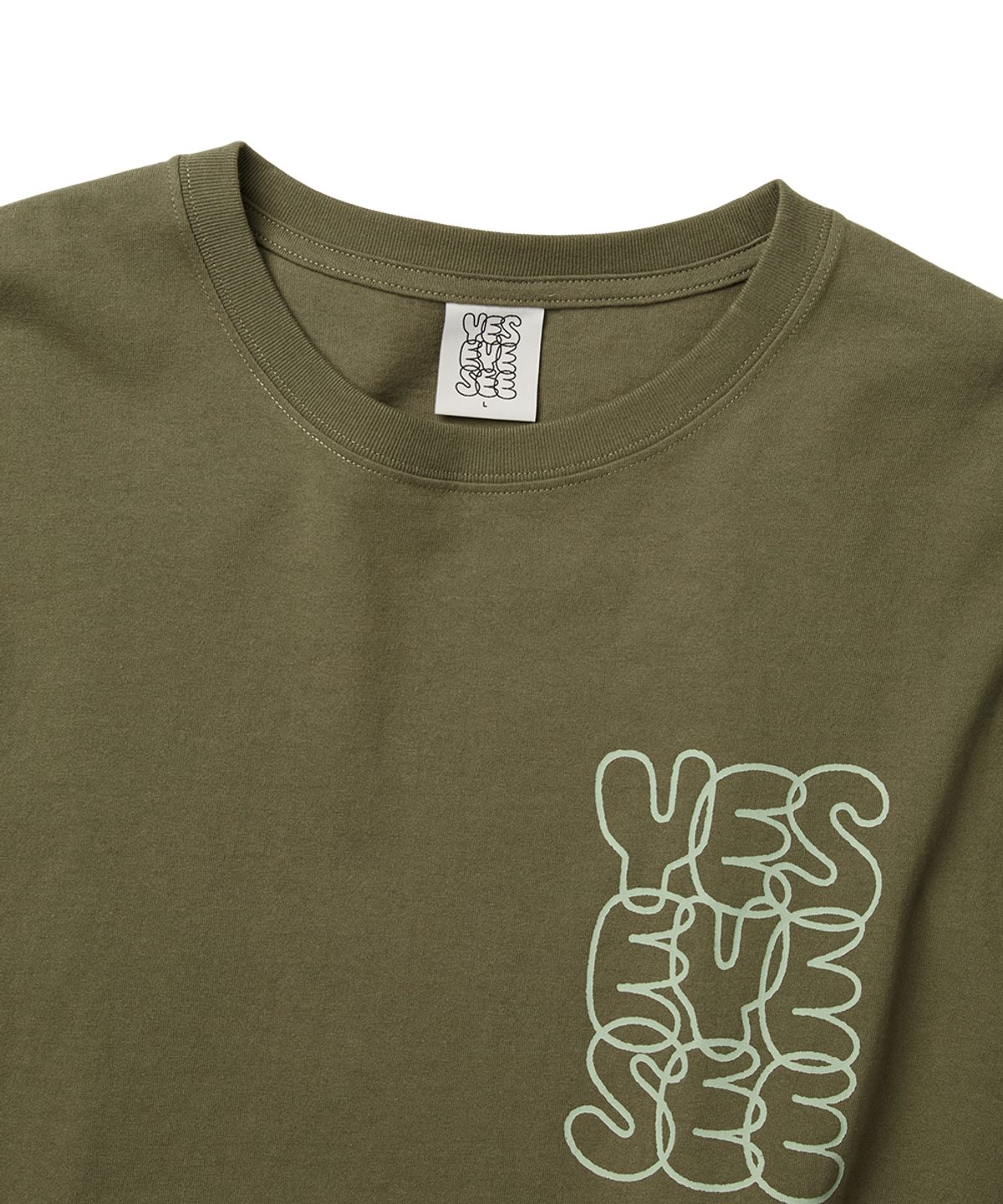 예스아이씨(YESEYESEE) C-Logo Tee Khaki