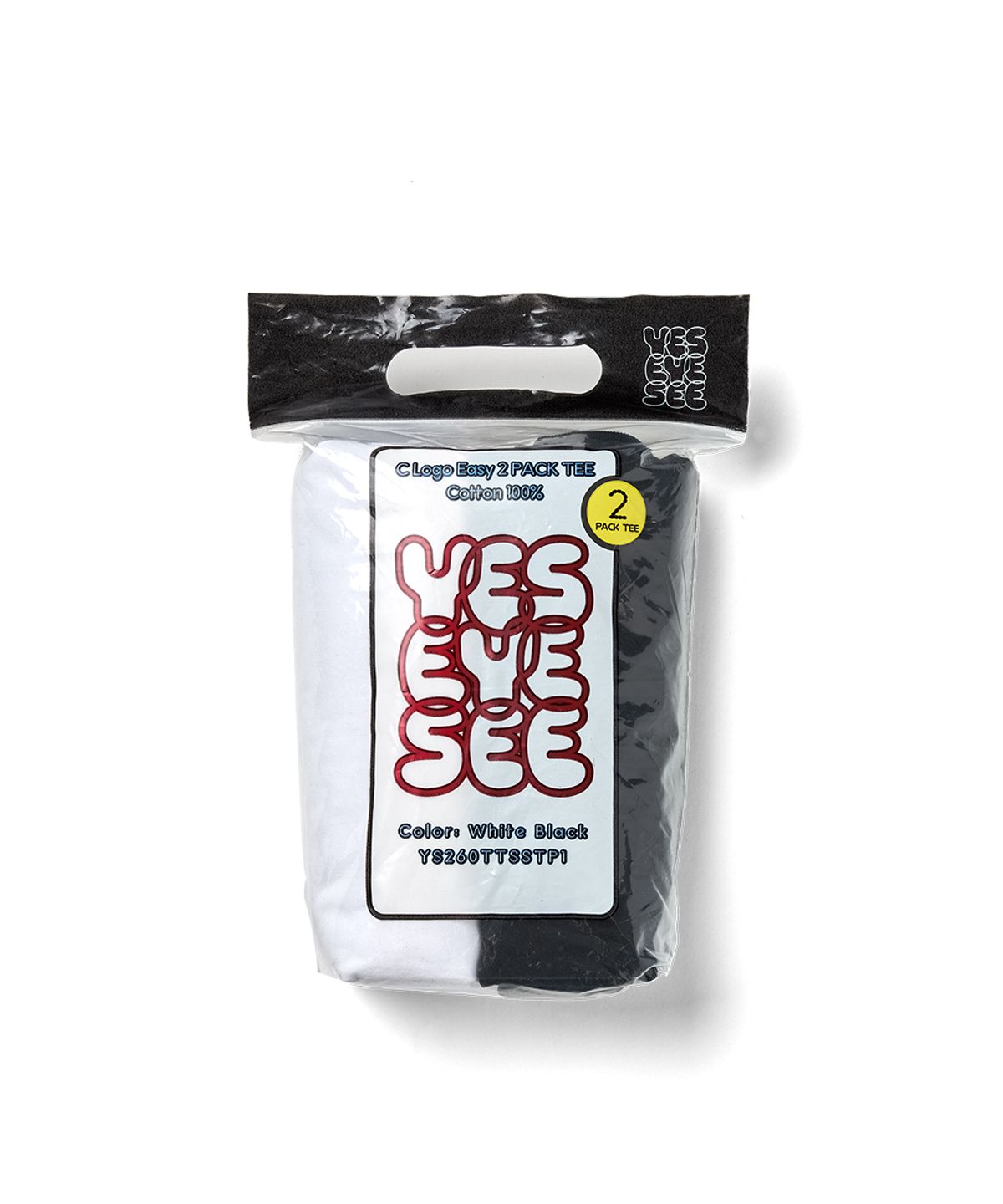 예스아이씨(YESEYESEE) C-Logo Easy 2 Pack Tee Multi