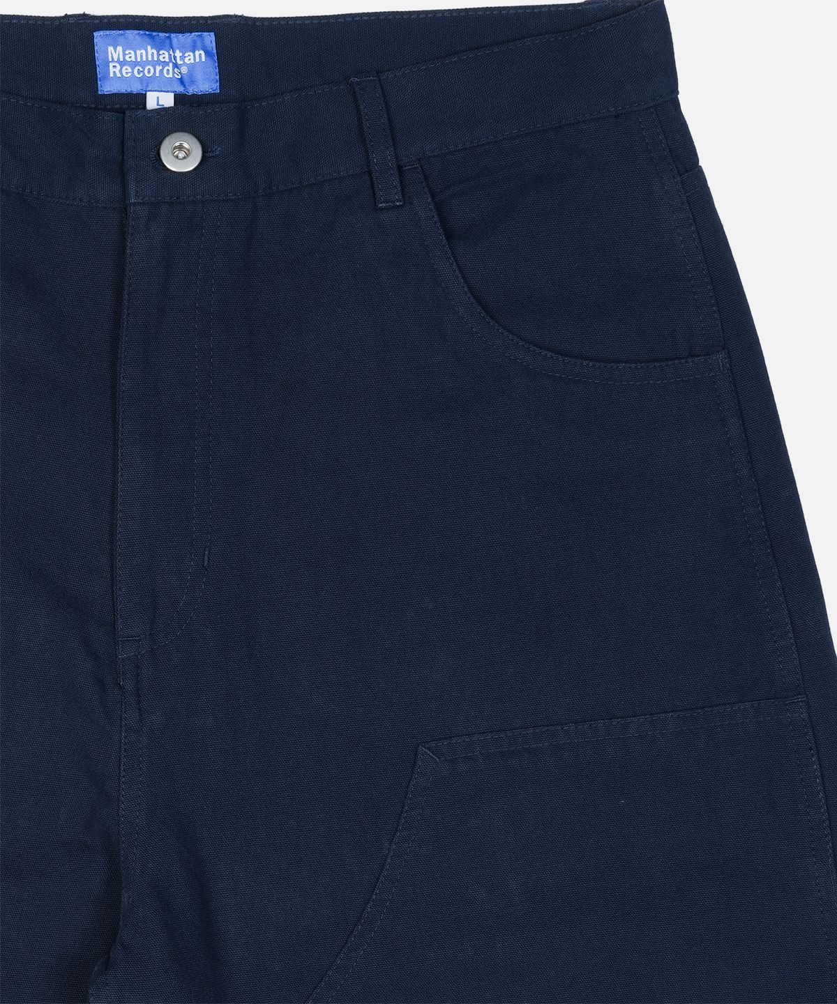 맨하탄레코즈(MANHATTAN RECORDS) MR Canvas Double Knee Pants - Navy