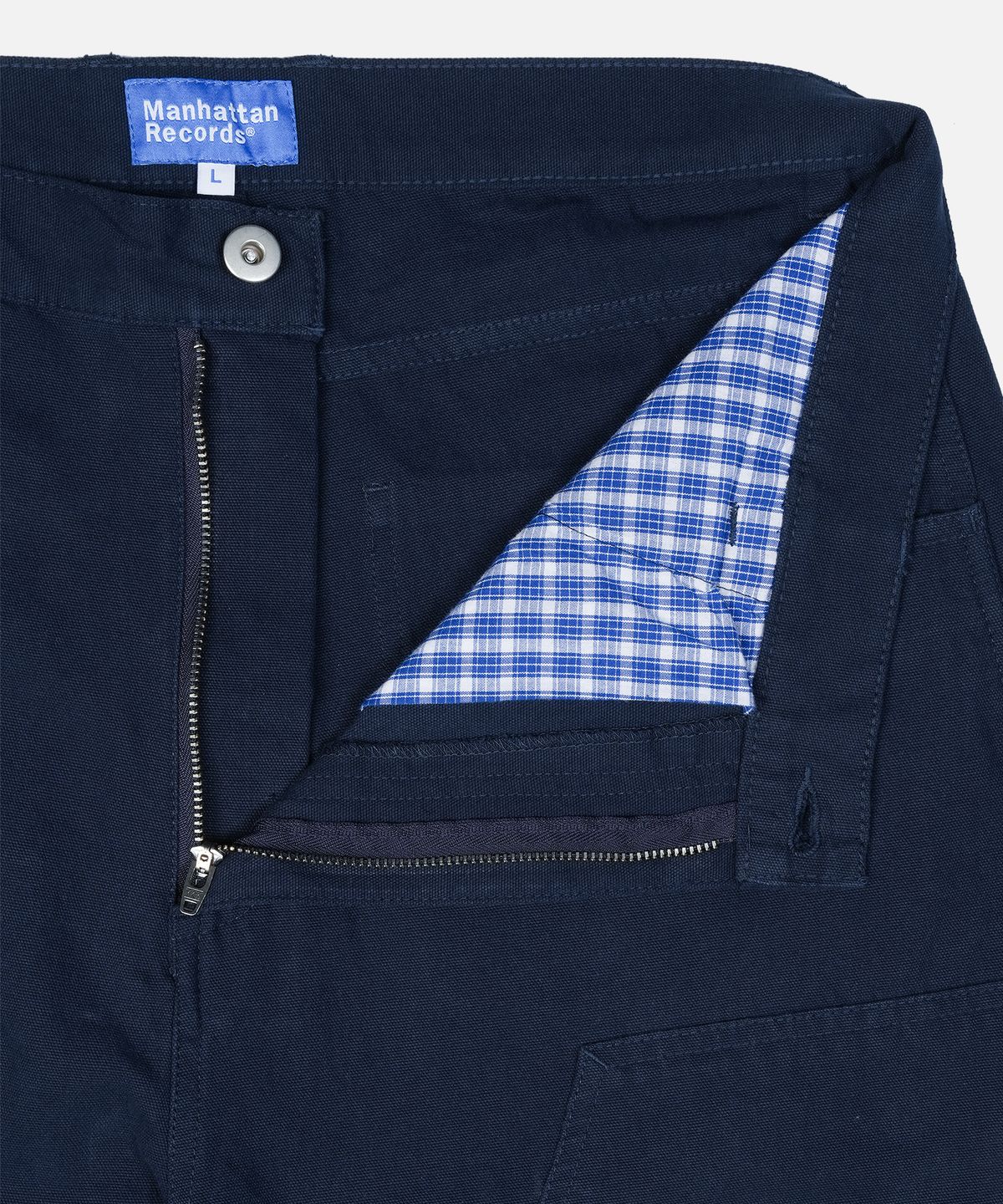 맨하탄레코즈(MANHATTAN RECORDS) MR Canvas Double Knee Pants - Navy