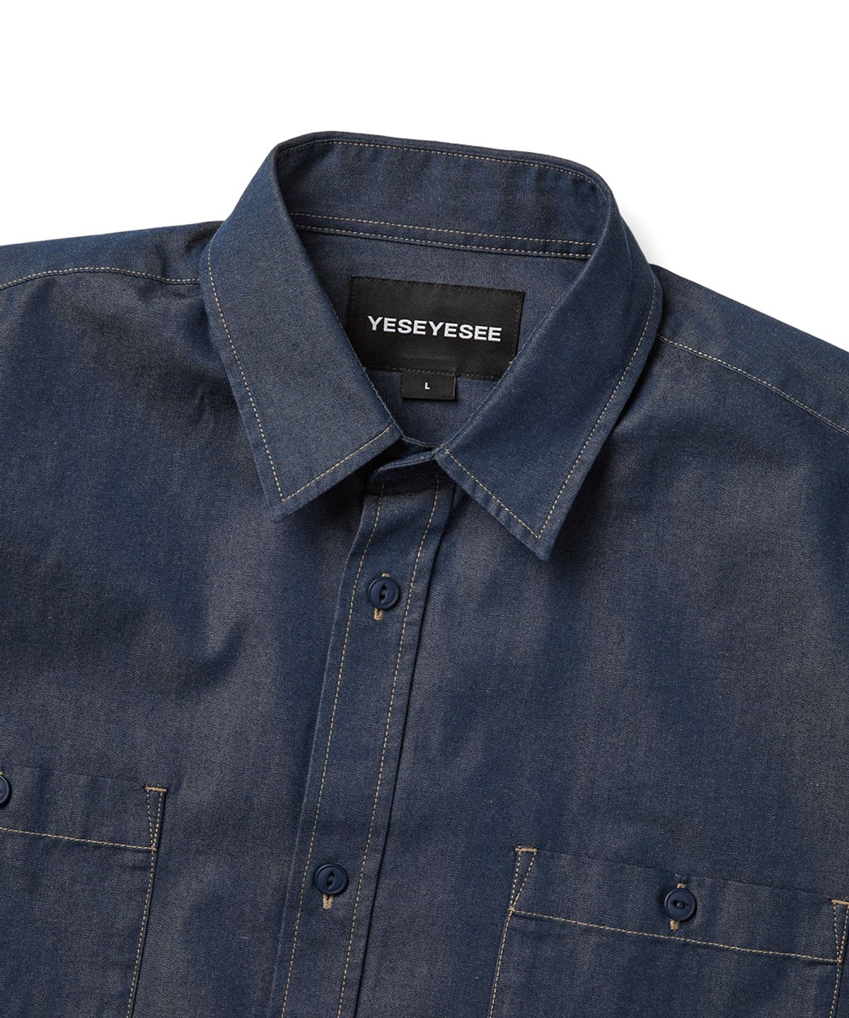 예스아이씨(YESEYESEE) Y.E.S Doodle Half Shirt Indigo