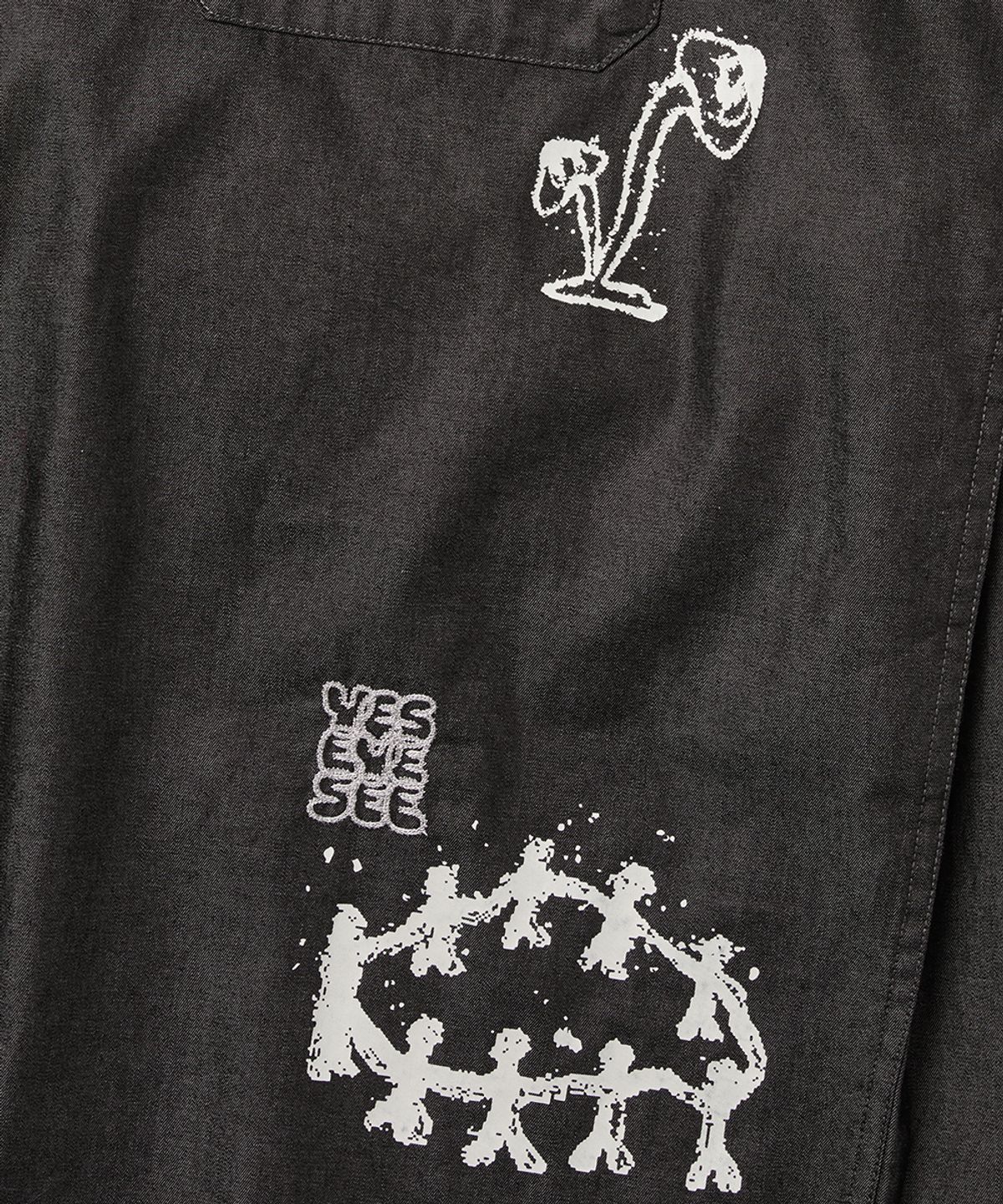 예스아이씨(YESEYESEE) Y.E.S Doodle Half Shirt Black