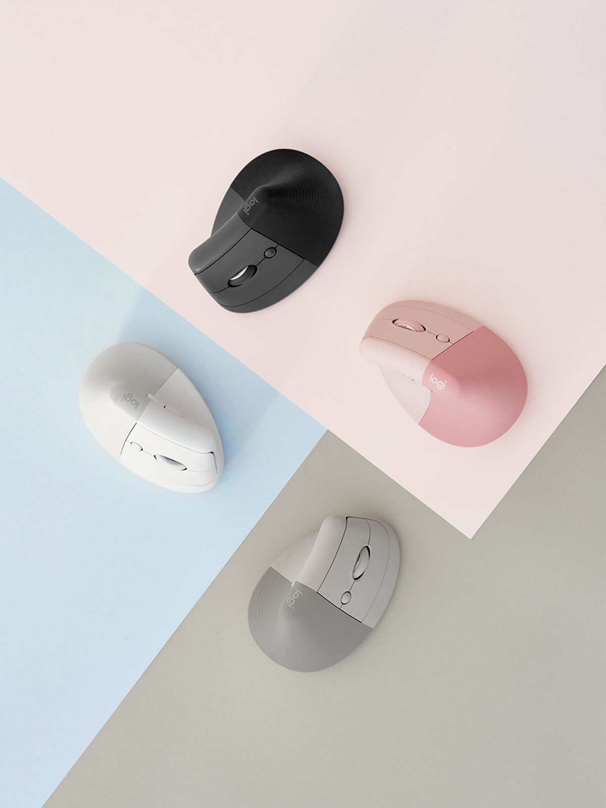 로지텍(LOGITECH) 로지텍코리아 공식 LIFT 웜그레이 버티컬 인체공학 무선 블루투스 마우스 Warm Gray