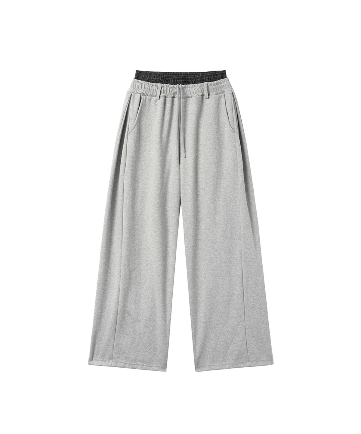 렌세(RENSE) Double Waist Sweatpants Melange Gray
