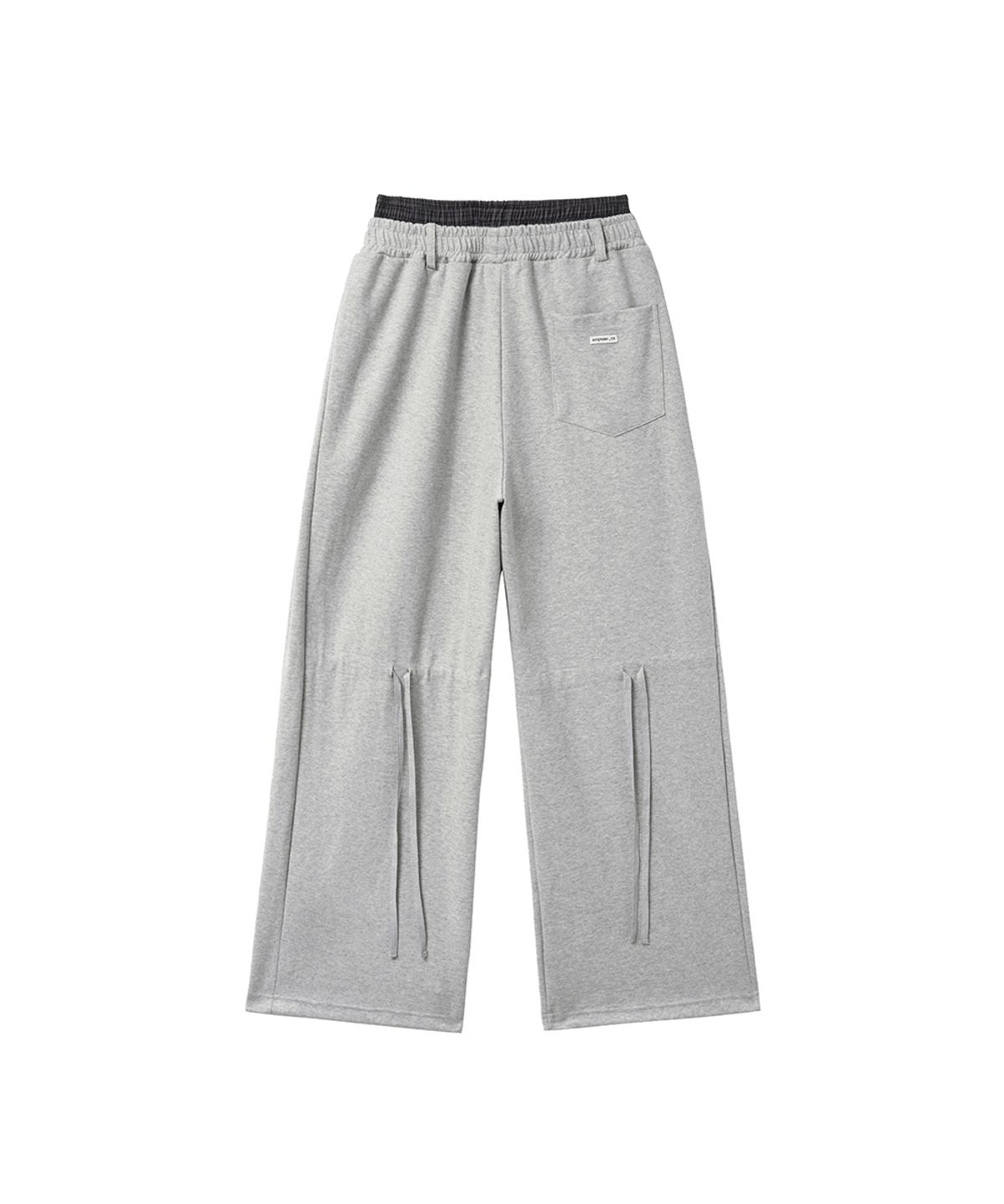 렌세(RENSE) Double Waist Sweatpants Melange Gray
