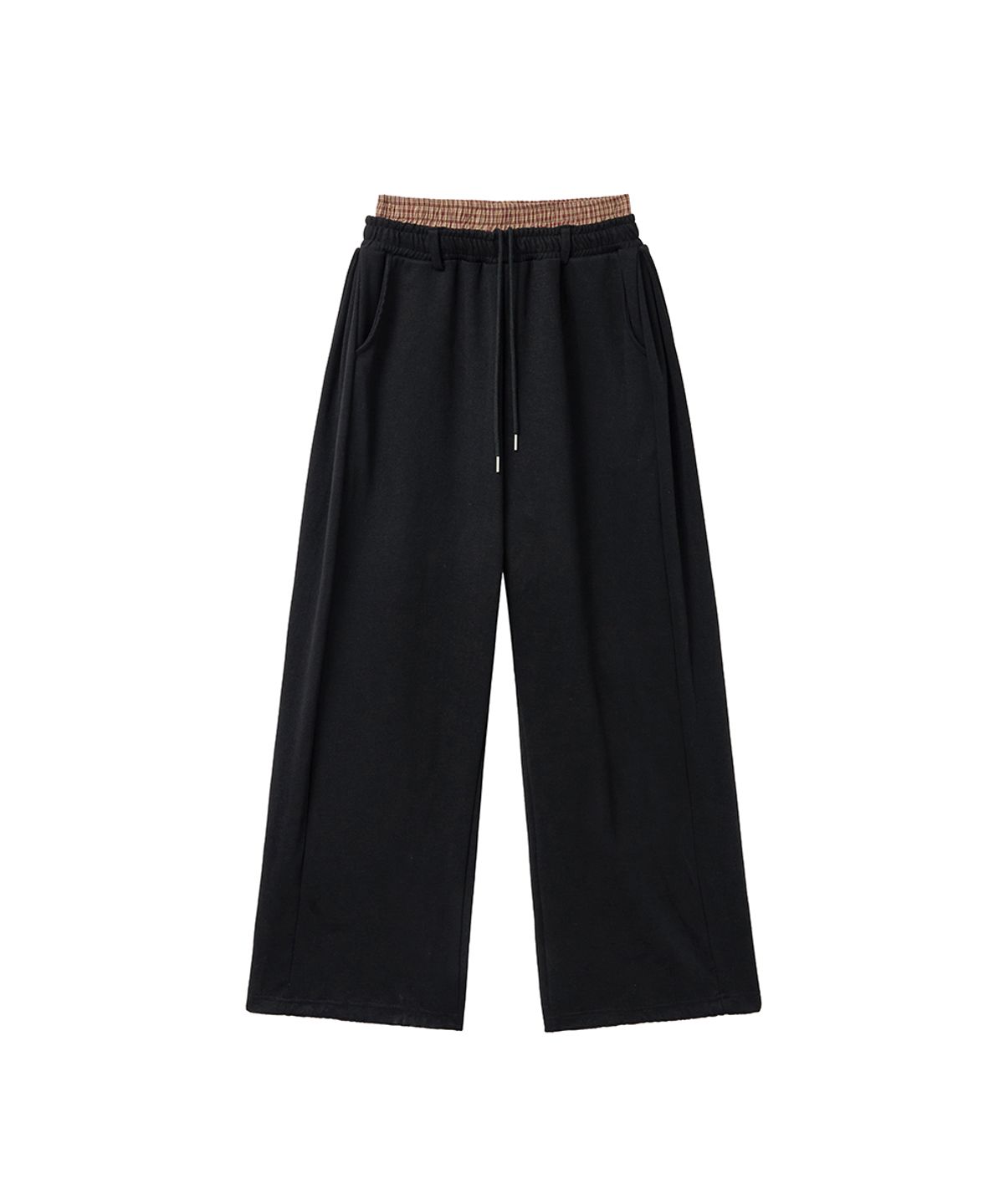 렌세(RENSE) Double Waist Sweatpants Black