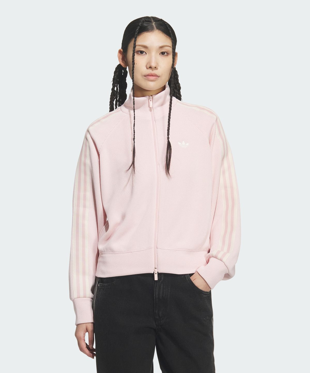 아디다스(ADIDAS) 니트 벌룬 트랙탑 - 샌드핑크 / KQ5489