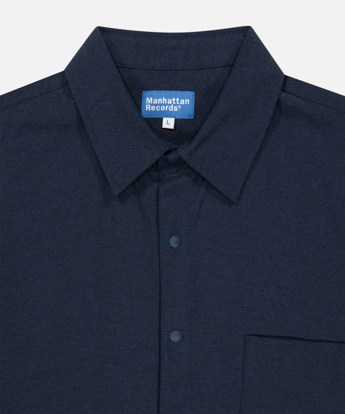 맨하탄레코즈(MANHATTAN RECORDS) MR 7in. Vinyl Pocket Shirt - Navy