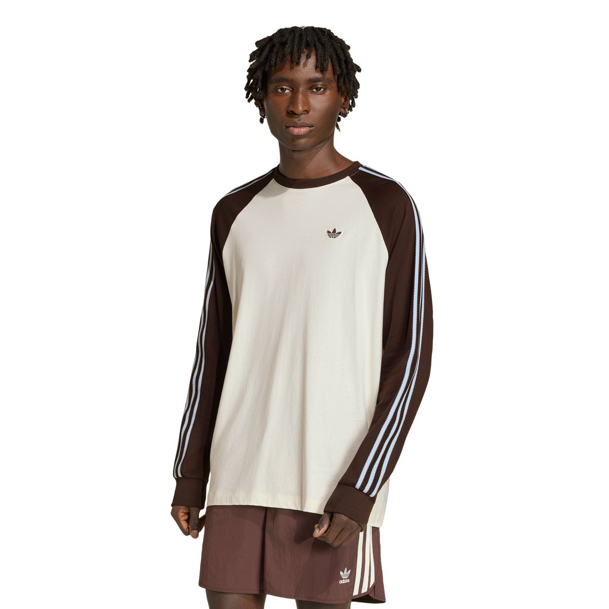 아디다스(ADIDAS) BRITCORE 캘리 티셔츠 - 화이트:아우라커피 / HZ3829