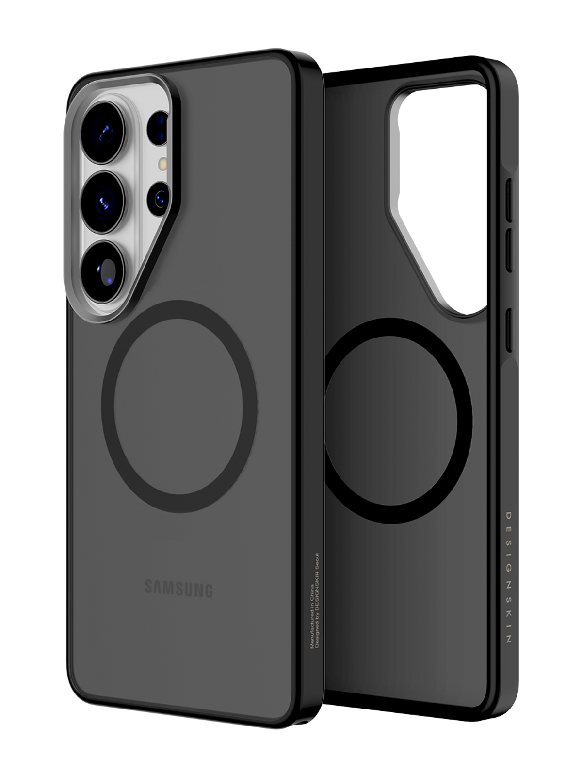 디자인스킨(DESIGNSKIN) 갤럭시S26/플러스/울트라 피닉스 매트 컬러 맥세이프 케이스-블랙