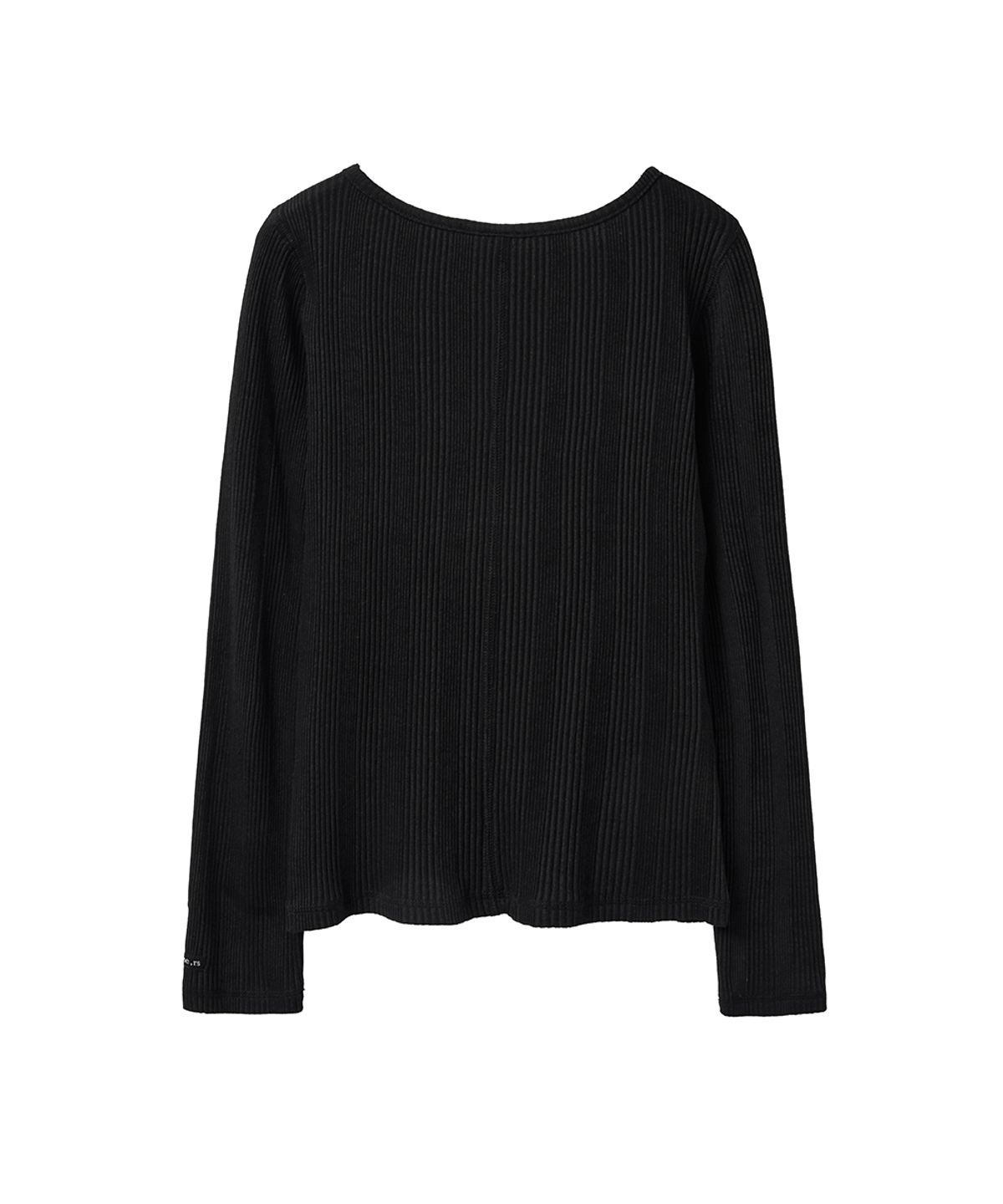 렌세(RENSE) Diagonal Button Tee Black