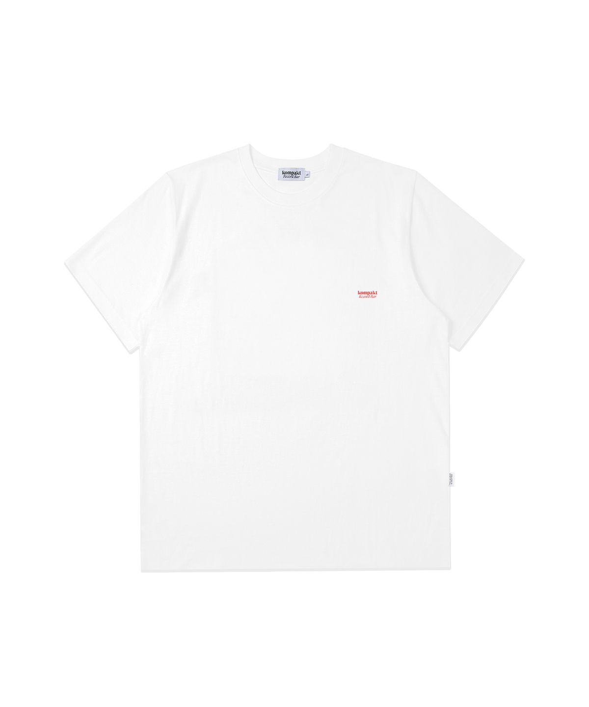 콤팩트 레코드 바(KOMPAKT RECORD BAR) KRB Small Basic Logo T-shirts - White/Red
