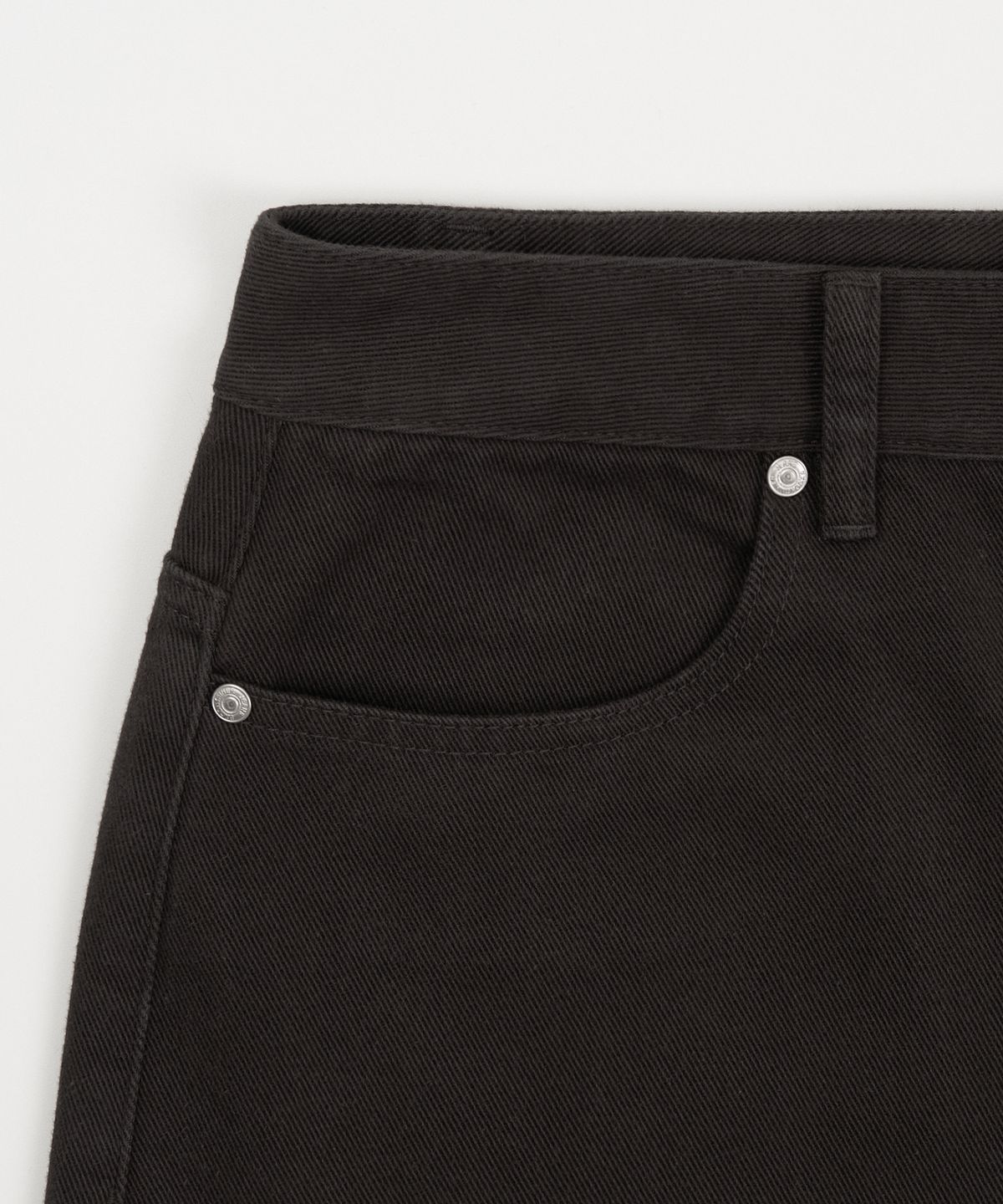 엑스컨테이너(EXCONTAINER) 데일리 커브드 코튼 팬츠 (CHARCOAL)