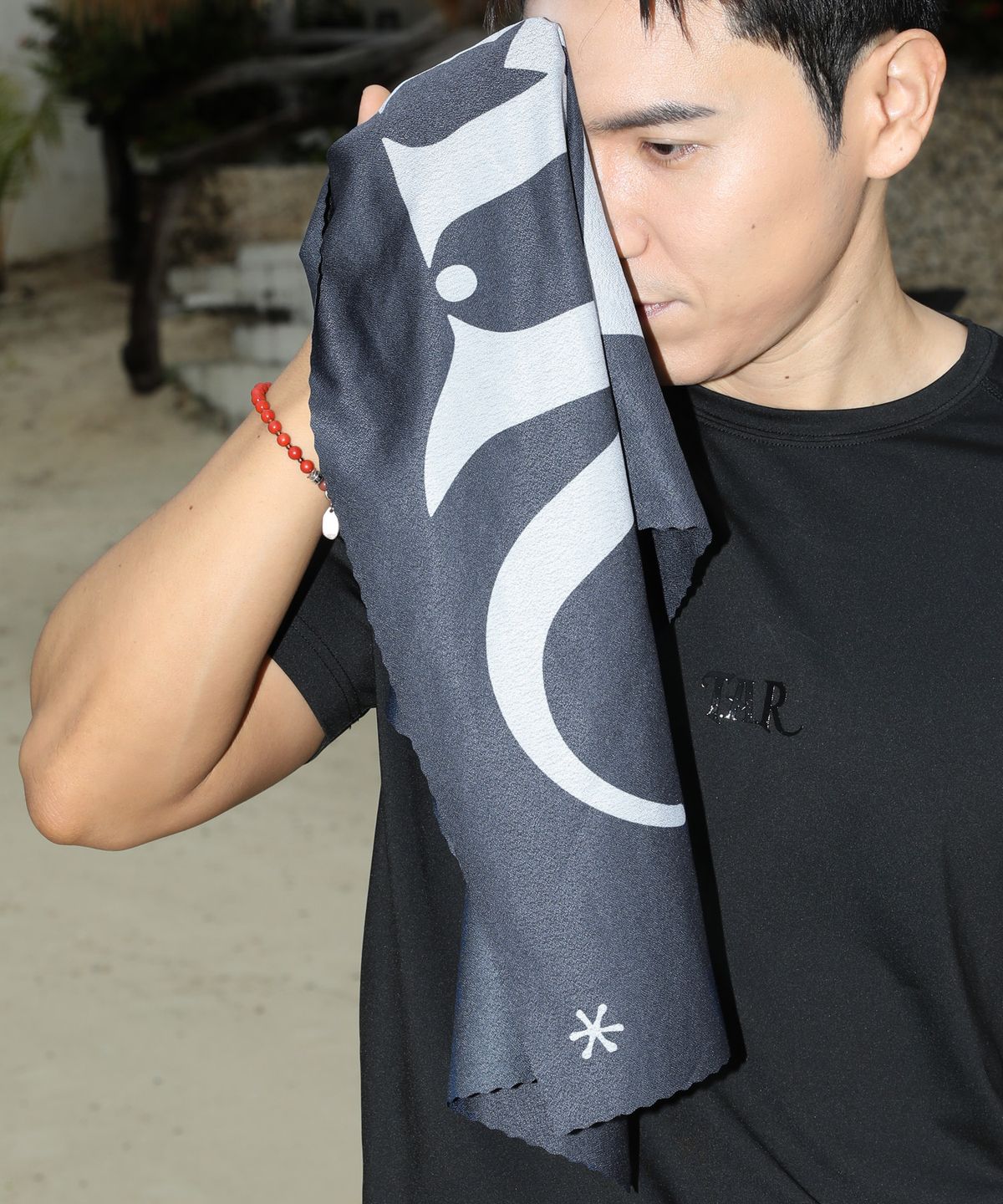 글랙(GLACK) GACTAR005 로고 스포츠 타올 (CHARCOAL)
