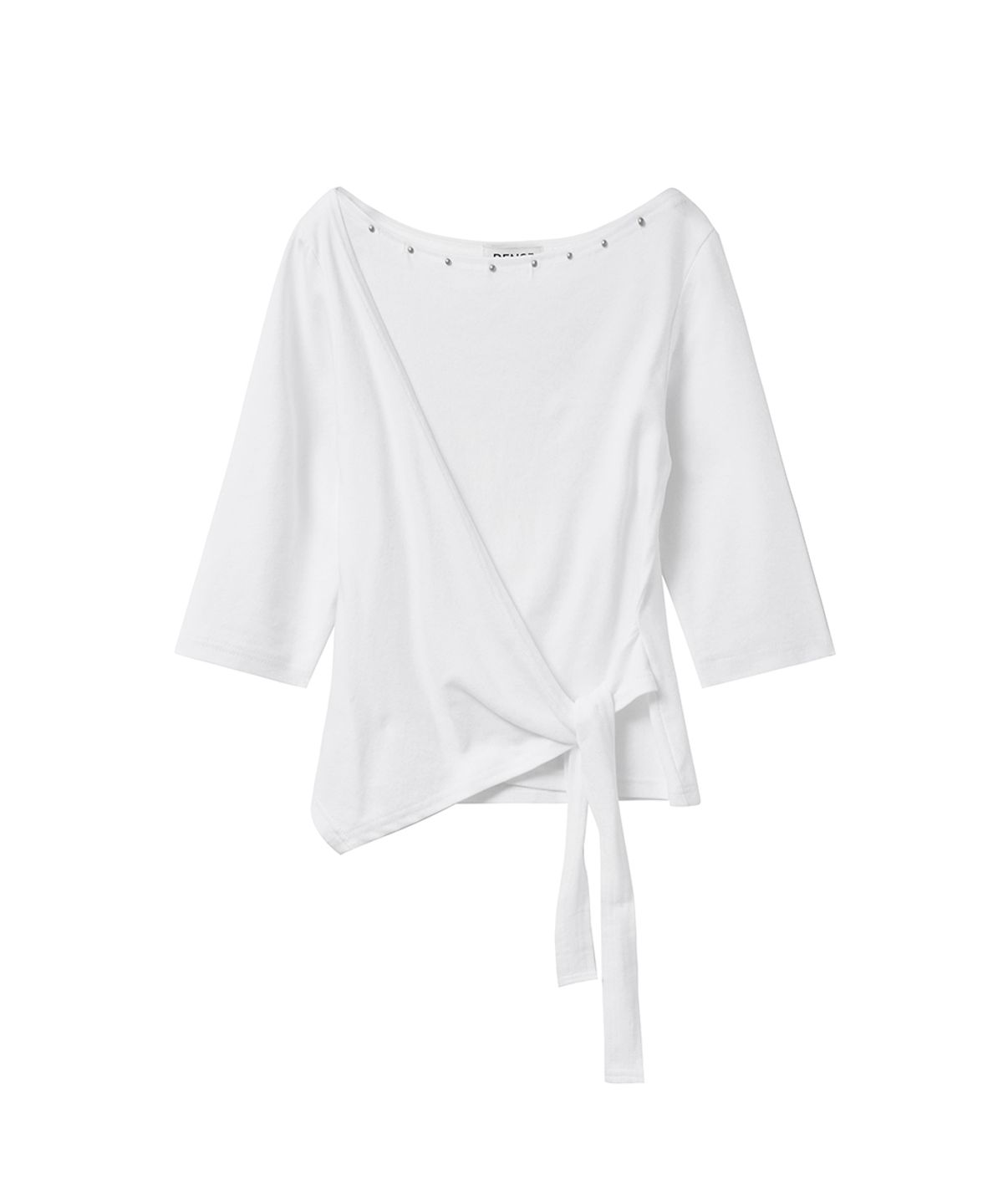 렌세(RENSE) Stud Tie Top White