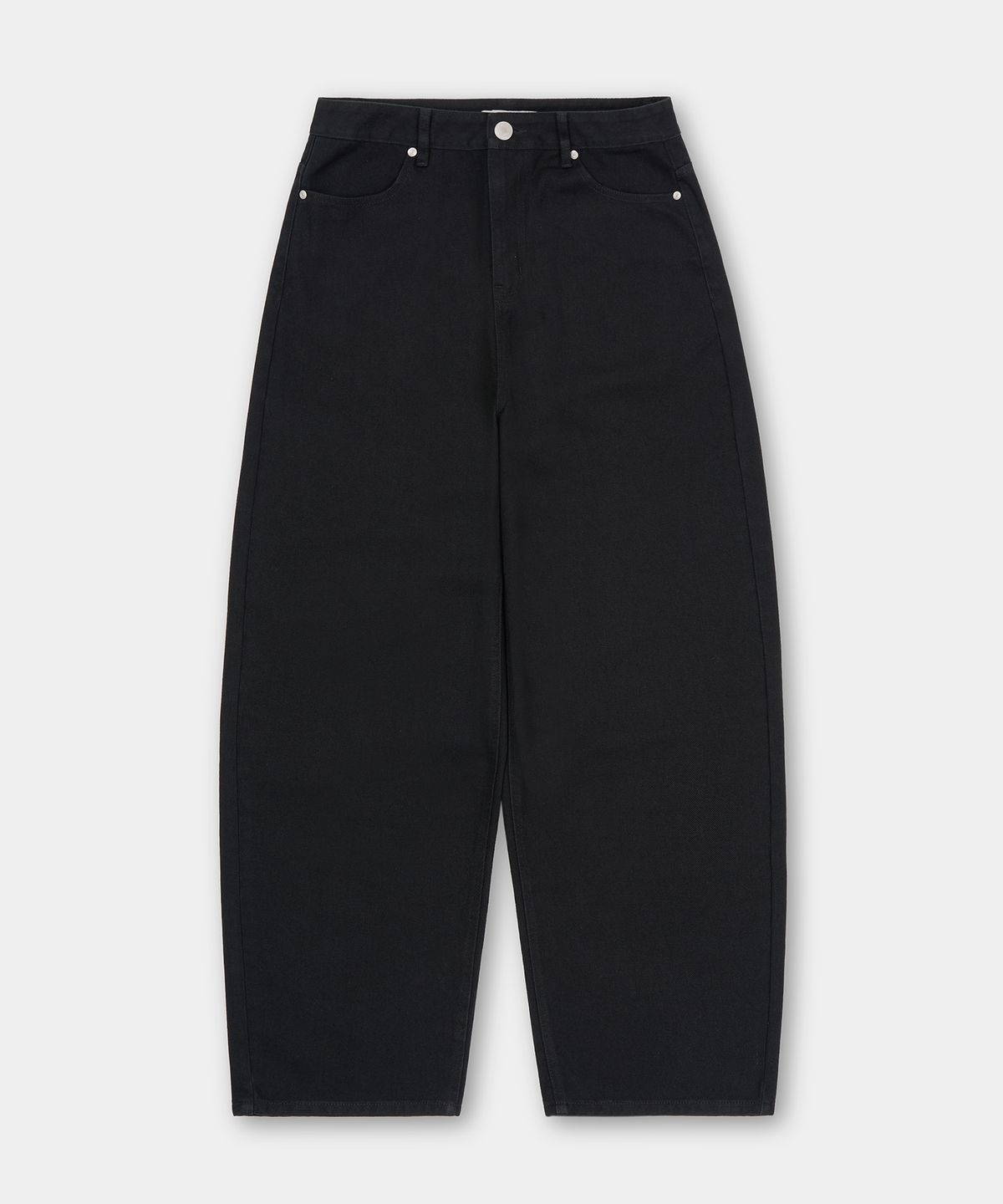 엑스컨테이너(EXCONTAINER) 데일리 커브드 코튼 팬츠 (BLACK)