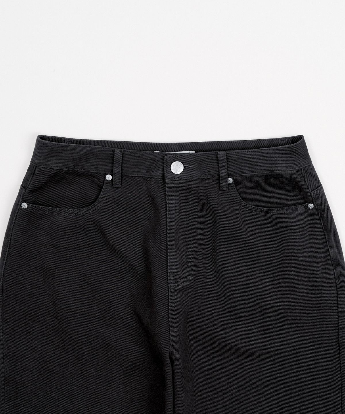 엑스컨테이너(EXCONTAINER) 데일리 커브드 코튼 팬츠 (BLACK)