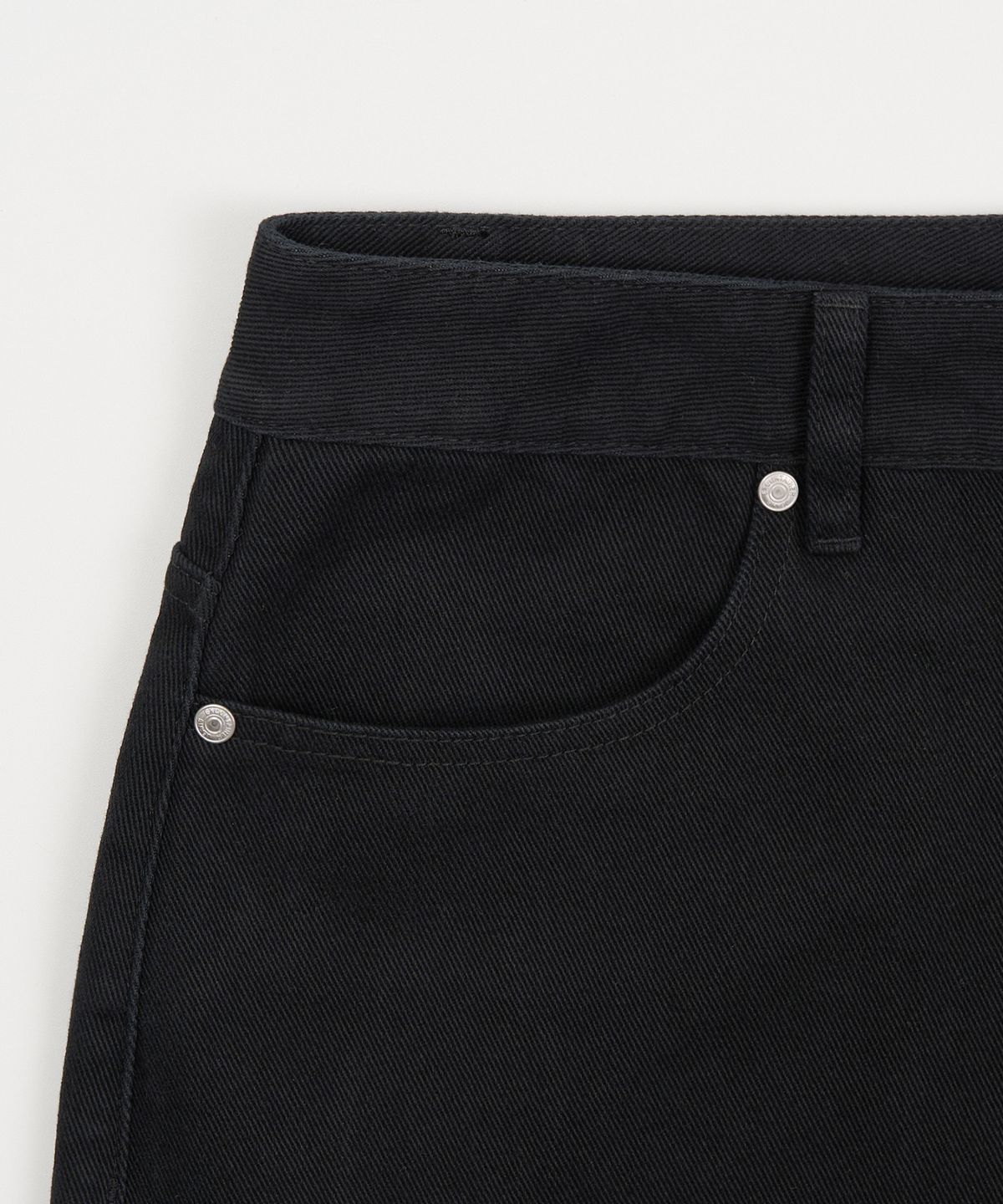 엑스컨테이너(EXCONTAINER) 데일리 커브드 코튼 팬츠 (BLACK)