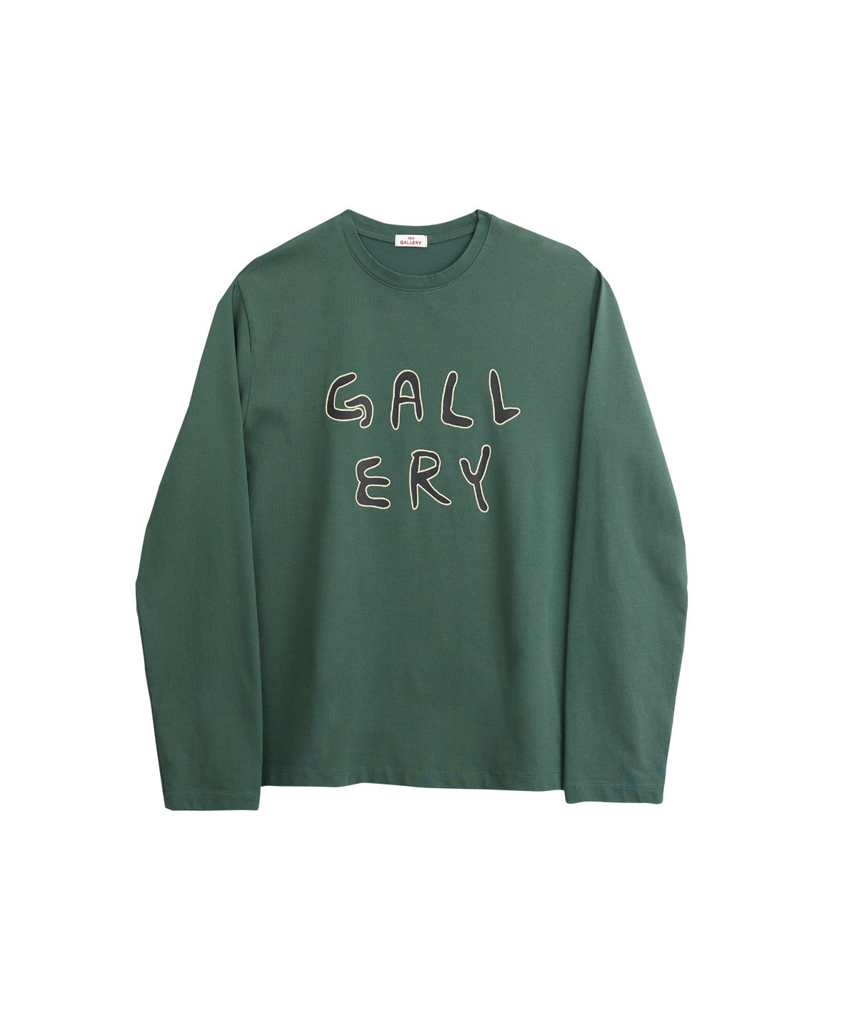 1011갤러리(1011 GALLERY) Gallery Logo Long Sleeve T-Shirts - Green