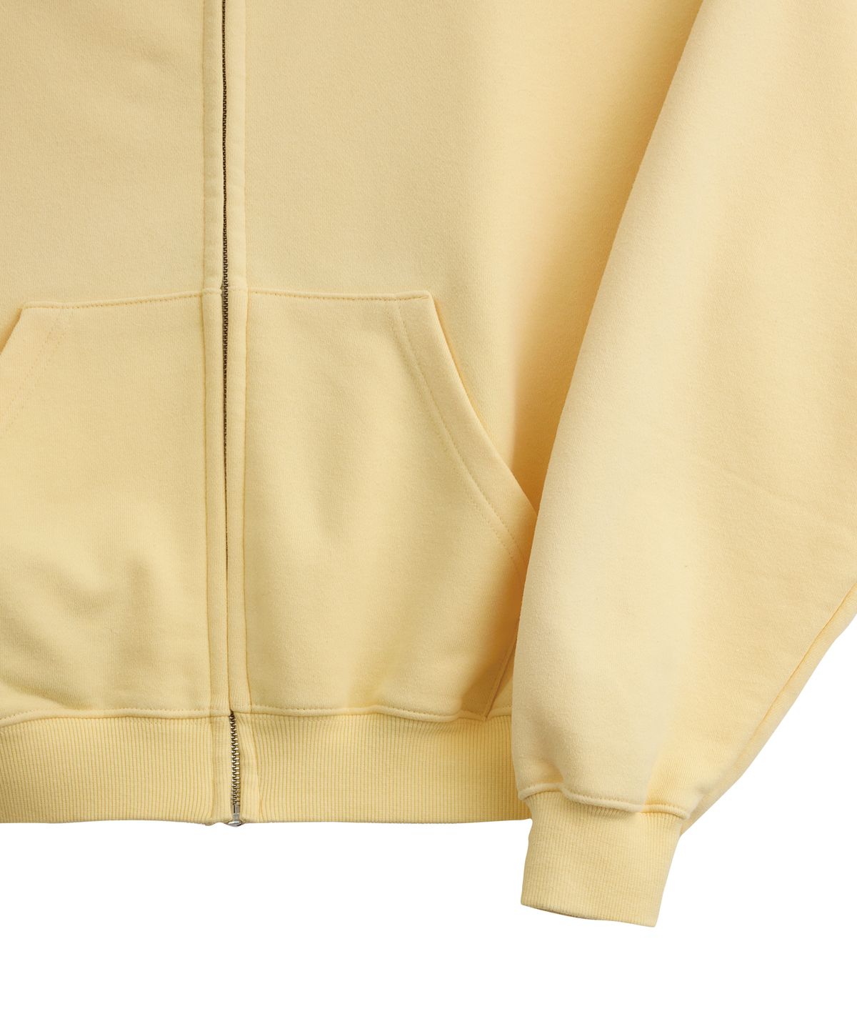 1011갤러리(1011 GALLERY) Faded Surfer Logo Hoodie Zip-Up - Washed Yellow