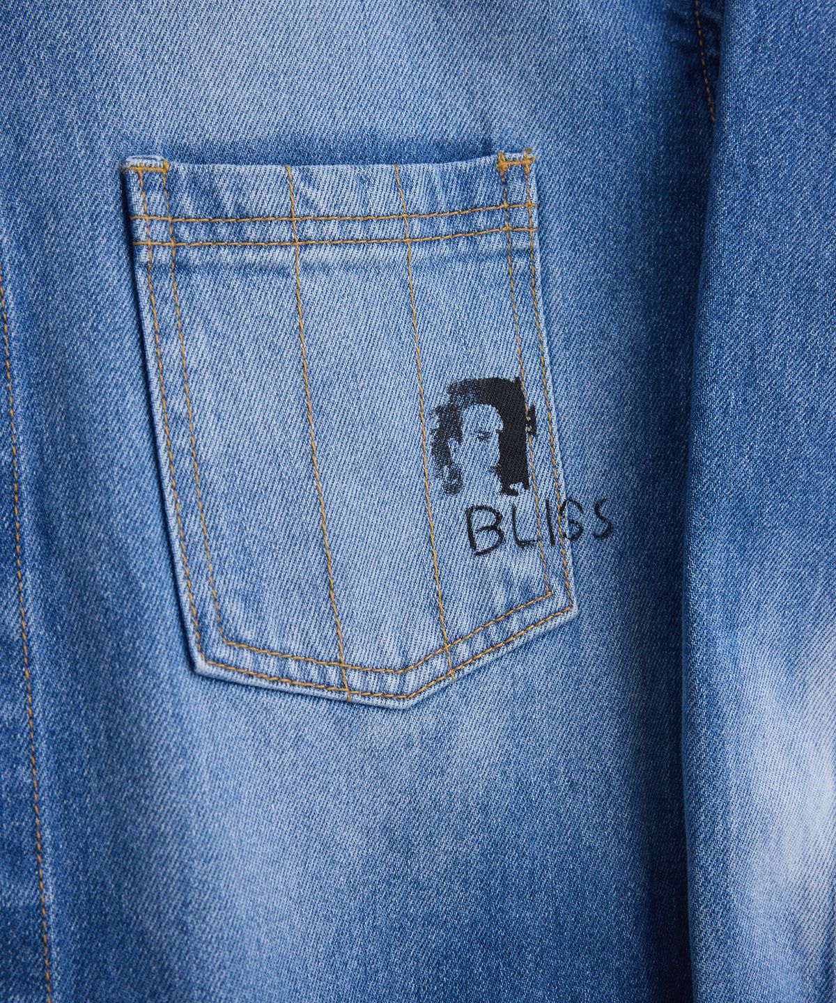 1011갤러리(1011 GALLERY) Cotton Chore Jacket - Washed Blue