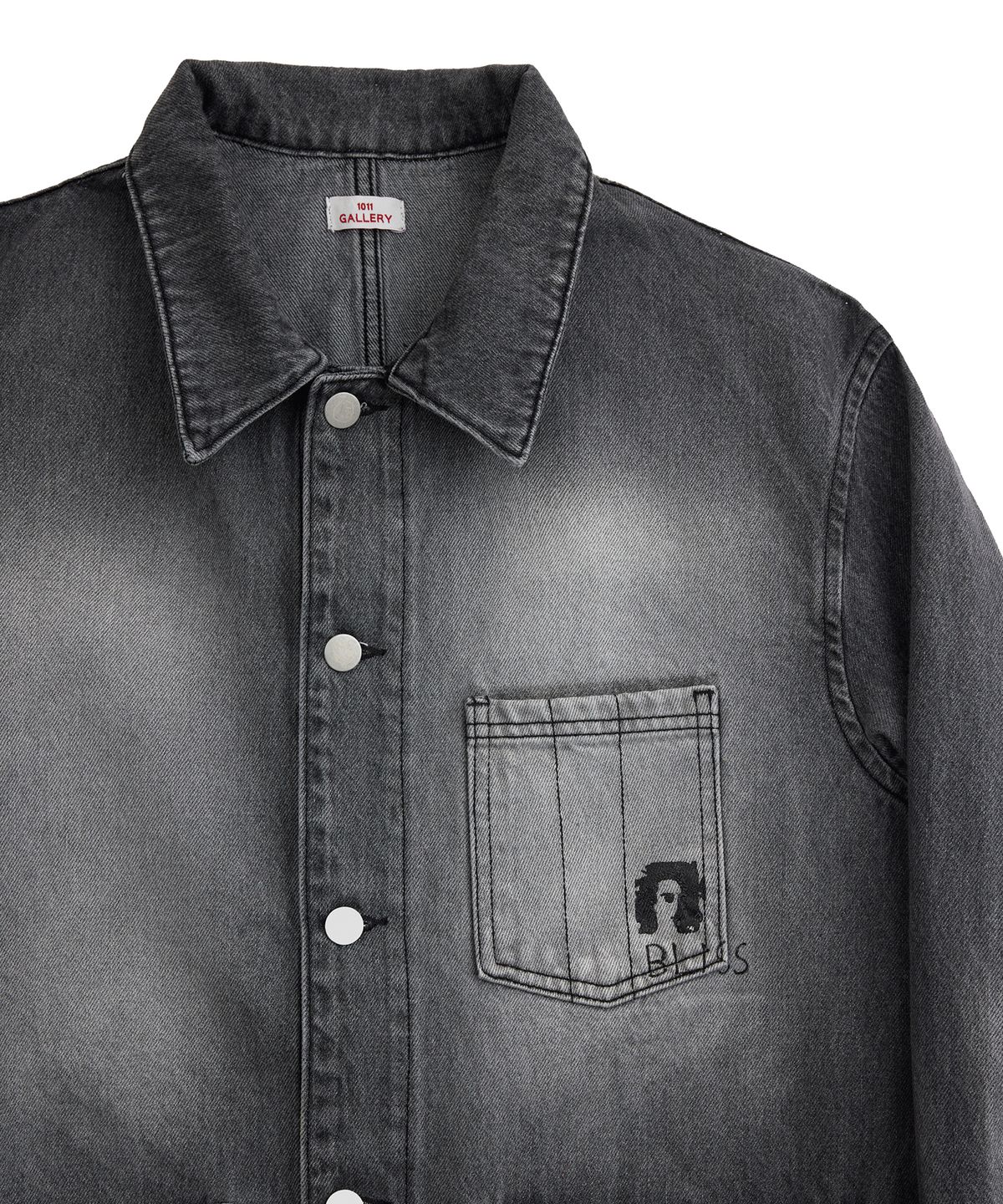 1011갤러리(1011 GALLERY) Cotton Chore Jacket - Washed Black