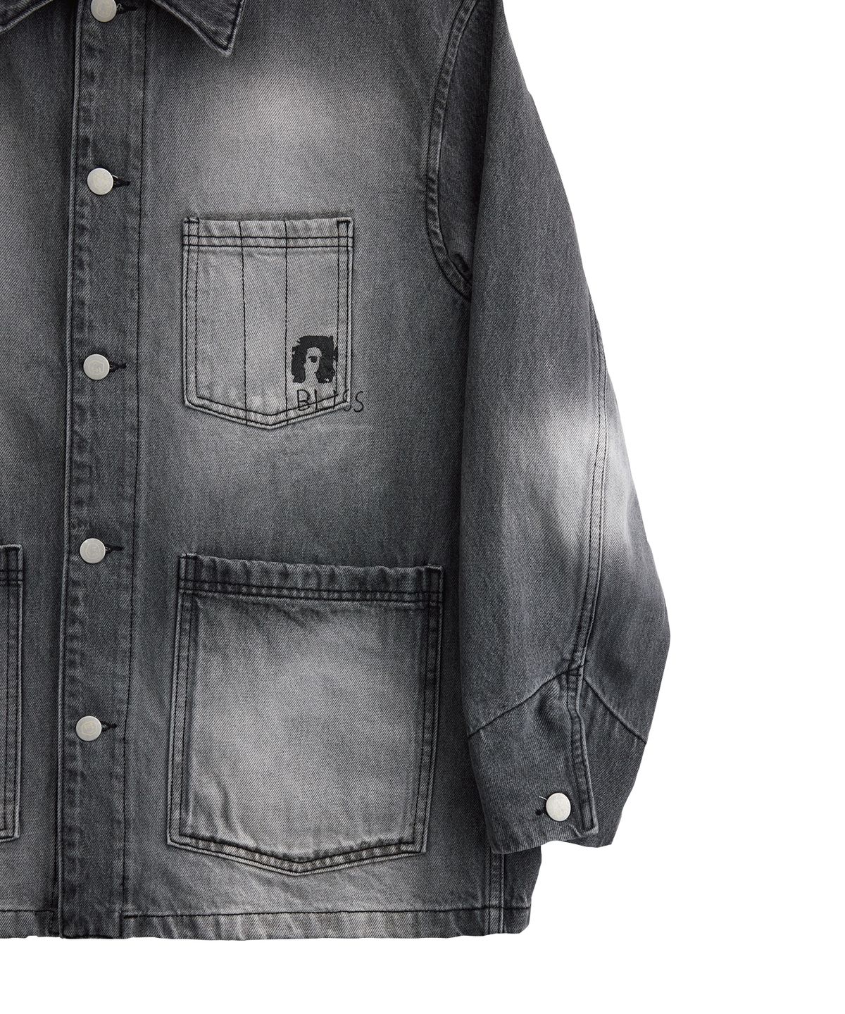1011갤러리(1011 GALLERY) Cotton Chore Jacket - Washed Black