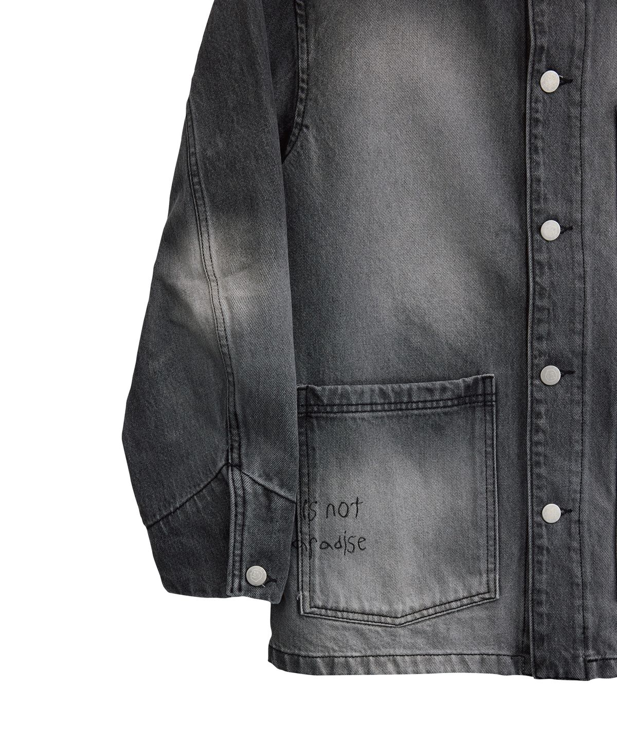 1011갤러리(1011 GALLERY) Cotton Chore Jacket - Washed Black