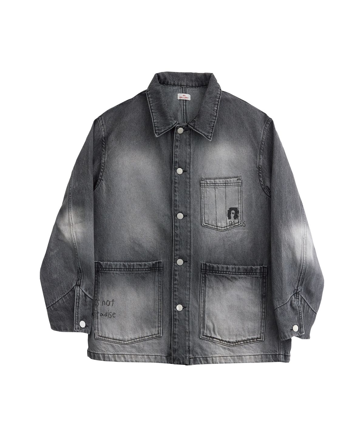 1011갤러리(1011 GALLERY) Cotton Chore Jacket - Washed Black