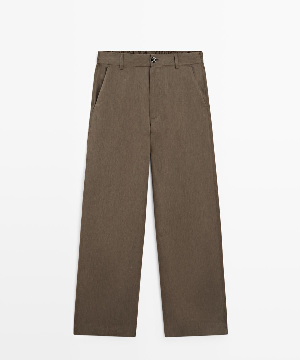 마시모두띠(MASSIMO DUTTI) 엘라스틱 웨이스트밴드 디테일 플루이드 팬츠