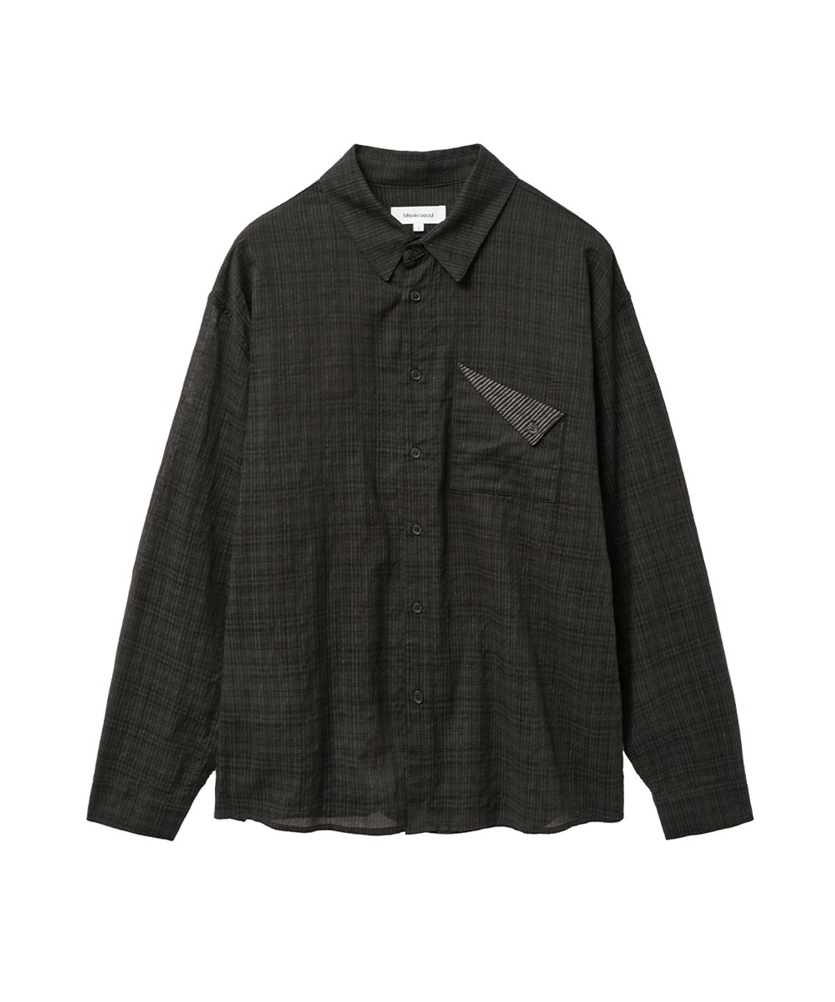미세키서울 맨(MISEKISEOUL MEN) Rolled up check shirt BLACK