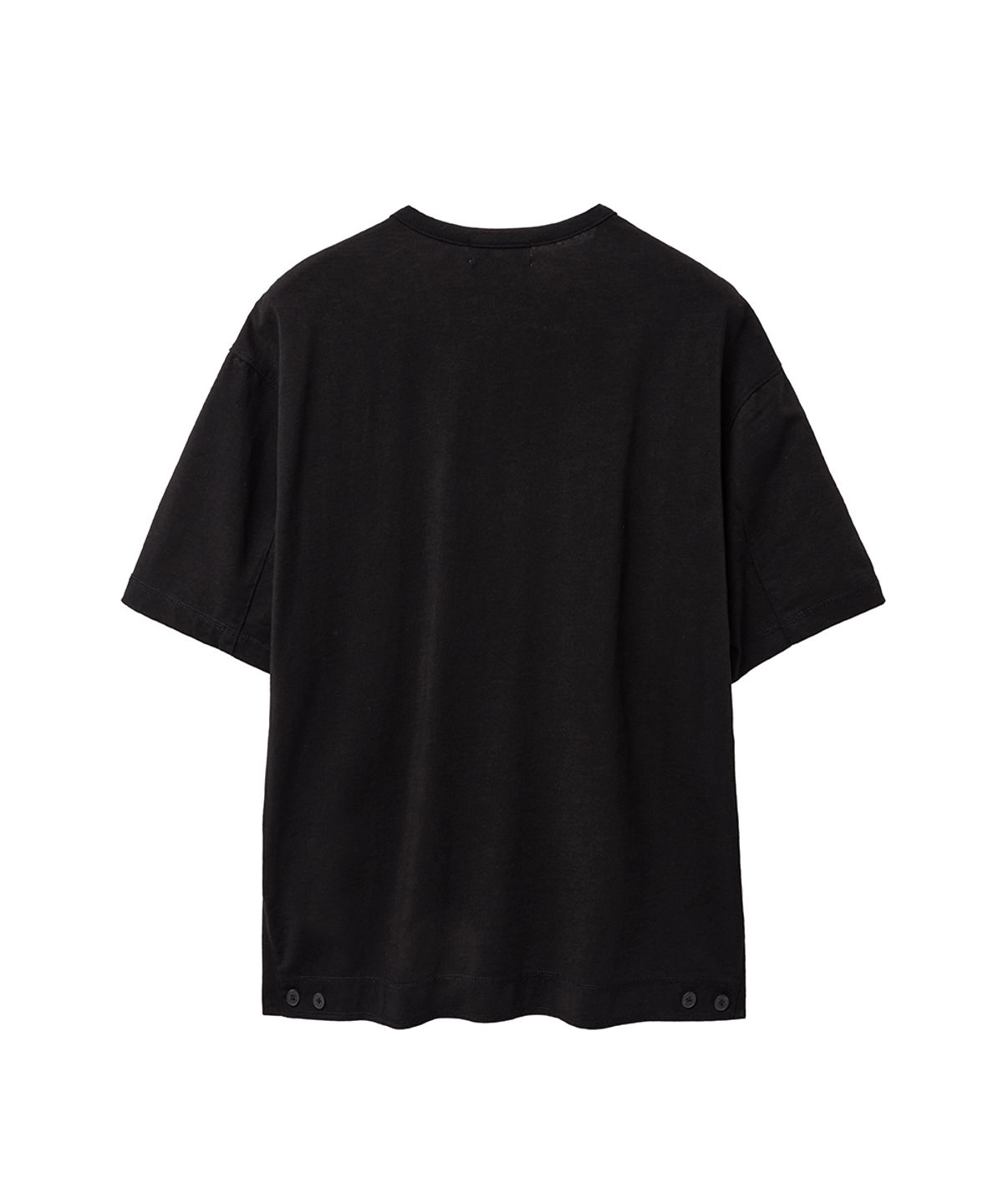 미세키서울 맨(MISEKISEOUL MEN) Diagonal henley neck short sleeve BLACK