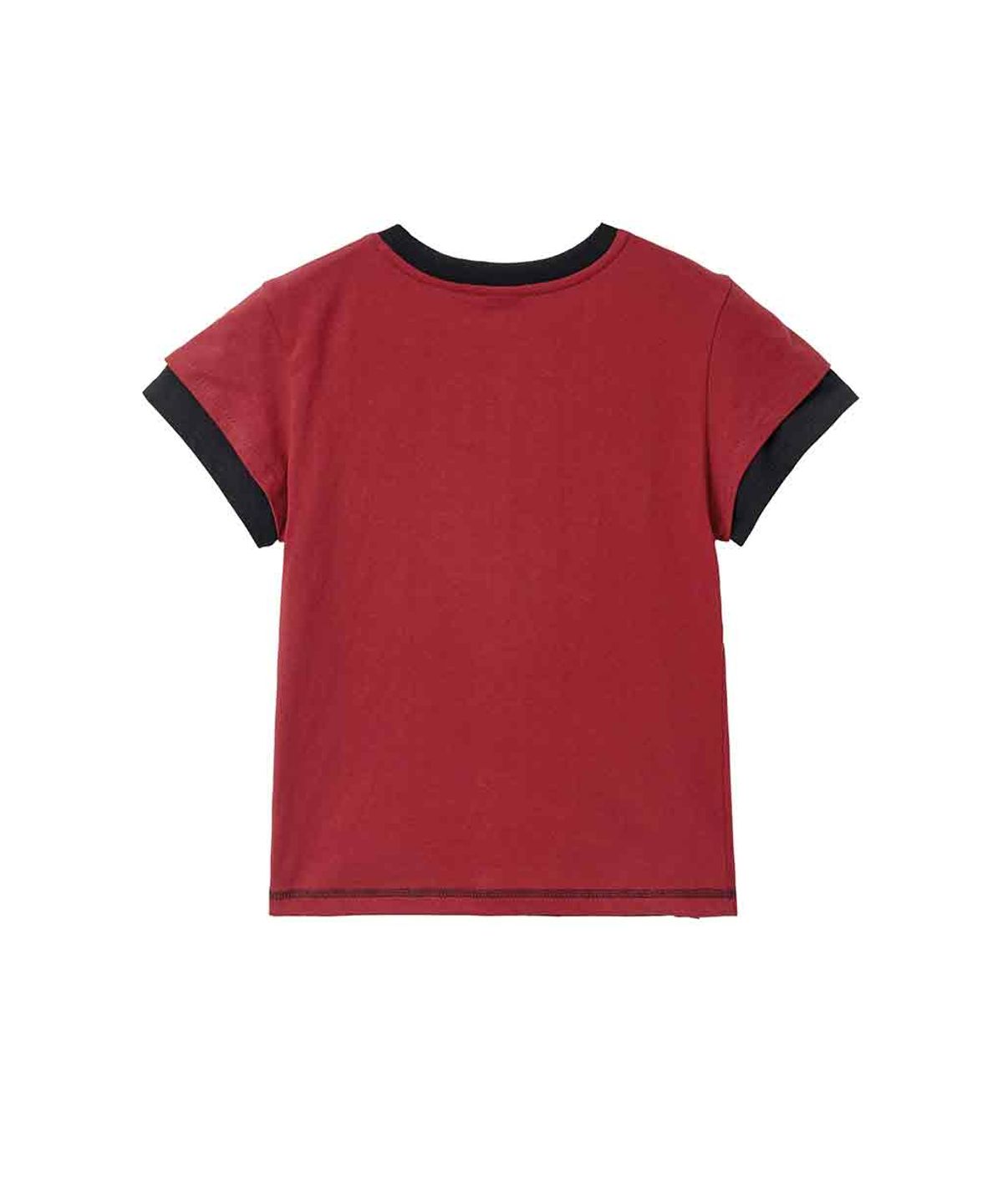 렌세(RENSE) Stitch Pocket Layered T-Shirt Red