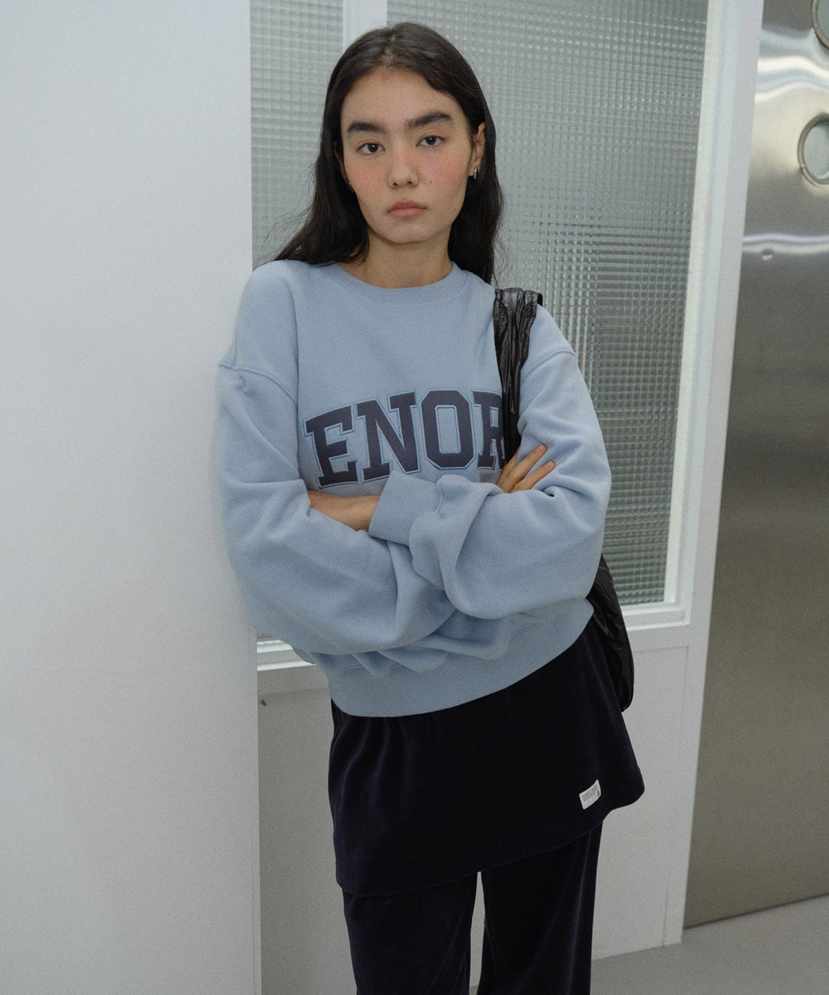 엔오르(EN OR) [CORE][기모X] ENOR CORE SWEATSHIRT - LIGHT BLUE